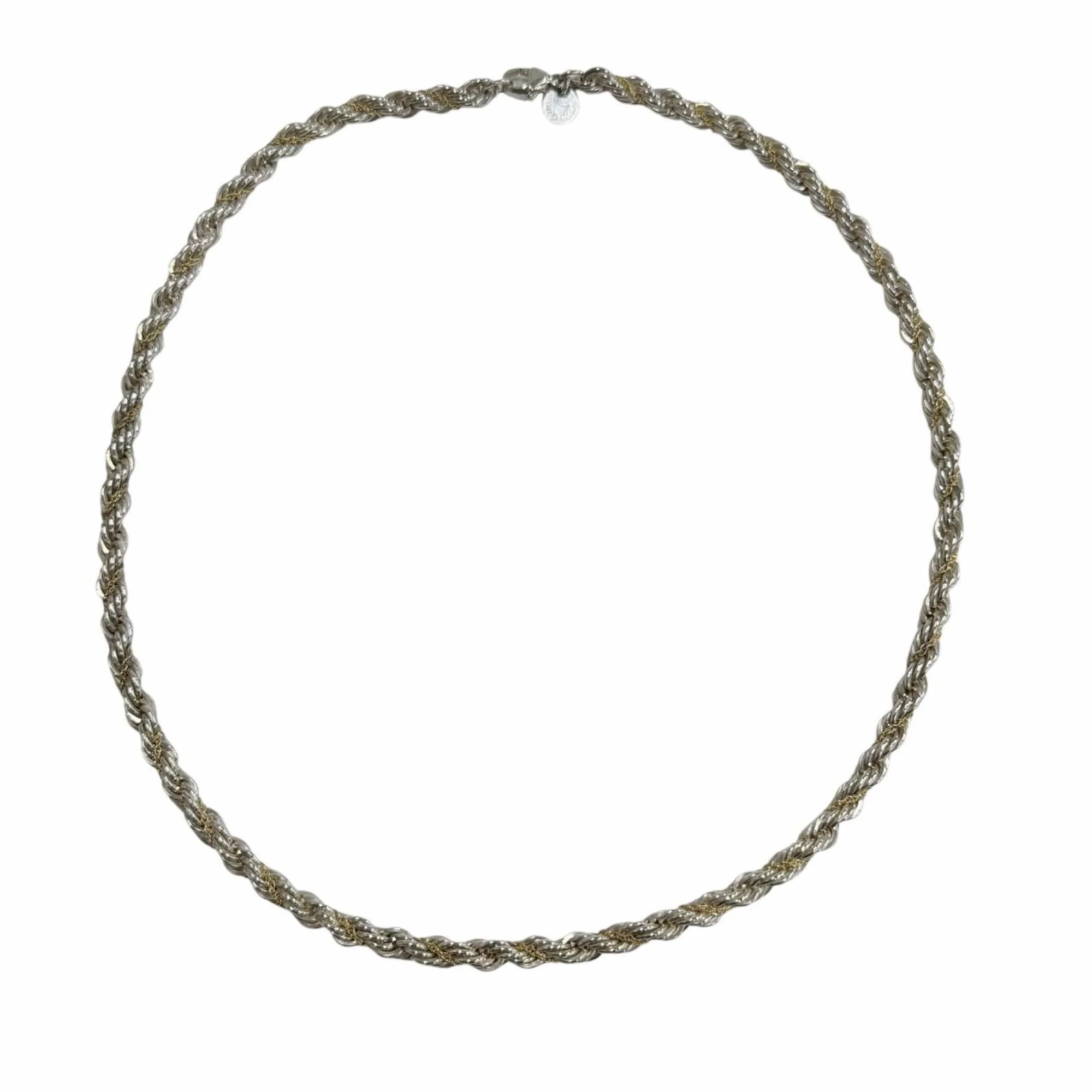Pendant Necklace 18K Gold and Sterling Silver - Image 3