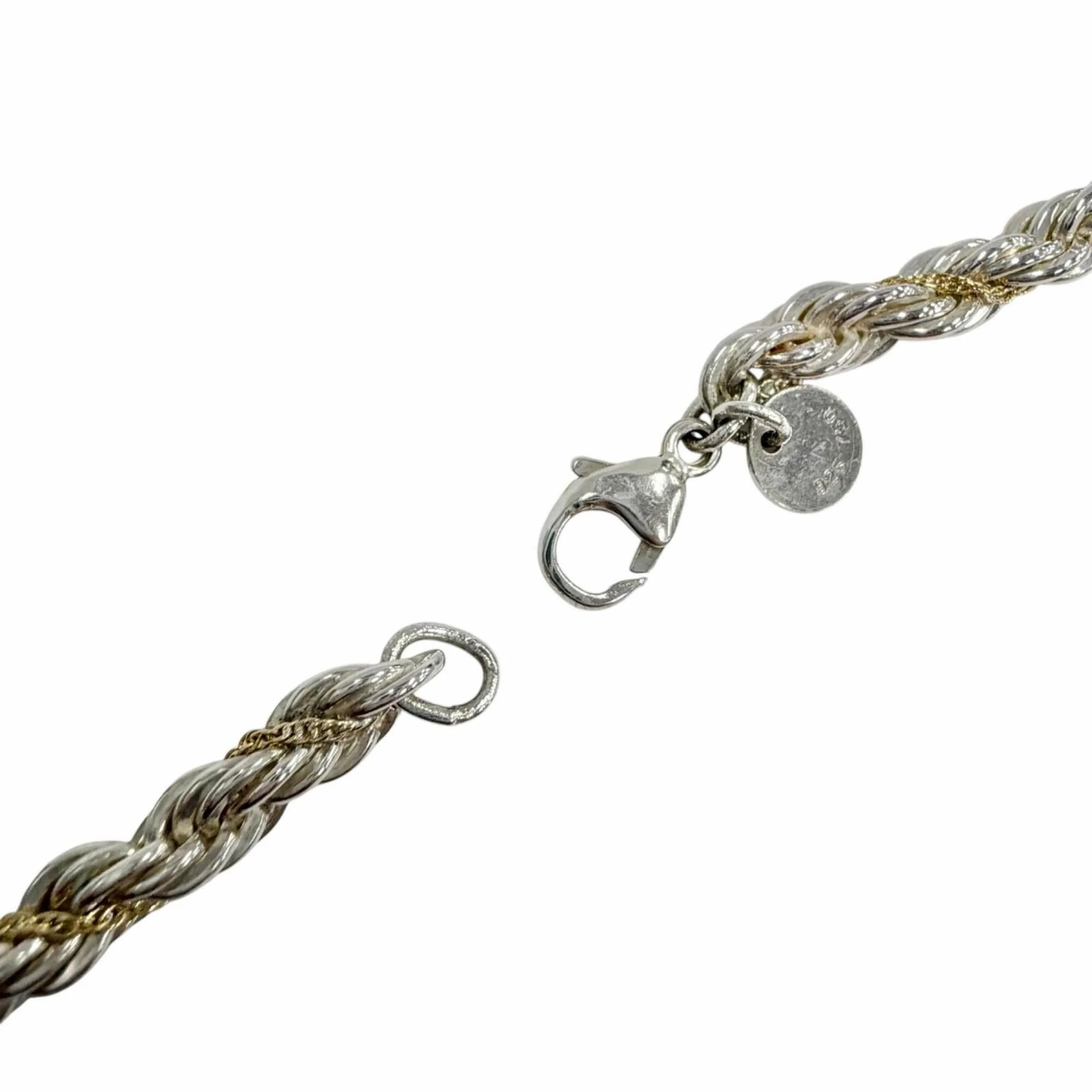 Pendant Necklace 18K Gold and Sterling Silver - Image 6