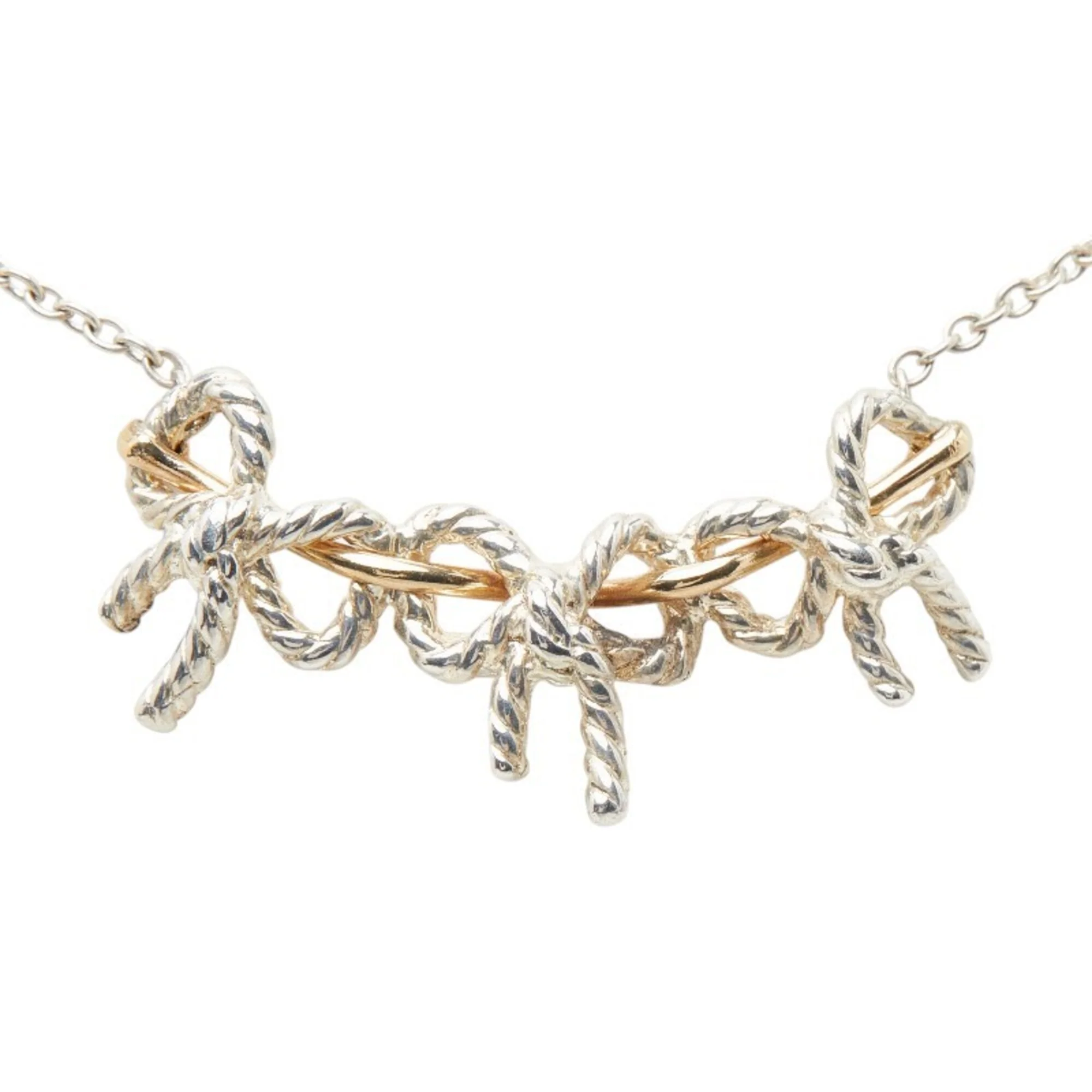 Pendant Necklace 18K Gold and Sterling Silver - Image 2