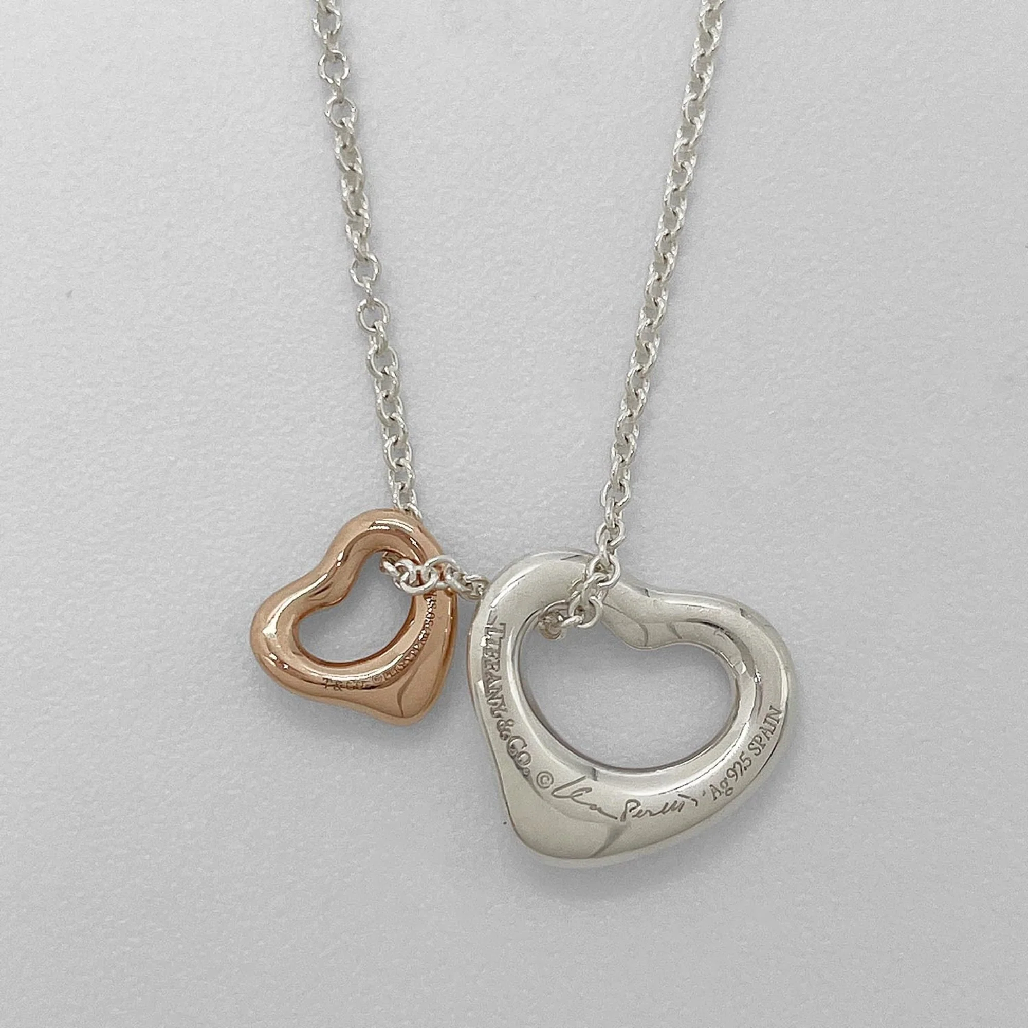 Pendant Necklace 18K Rose Gold and Sterling Silver - Image 3
