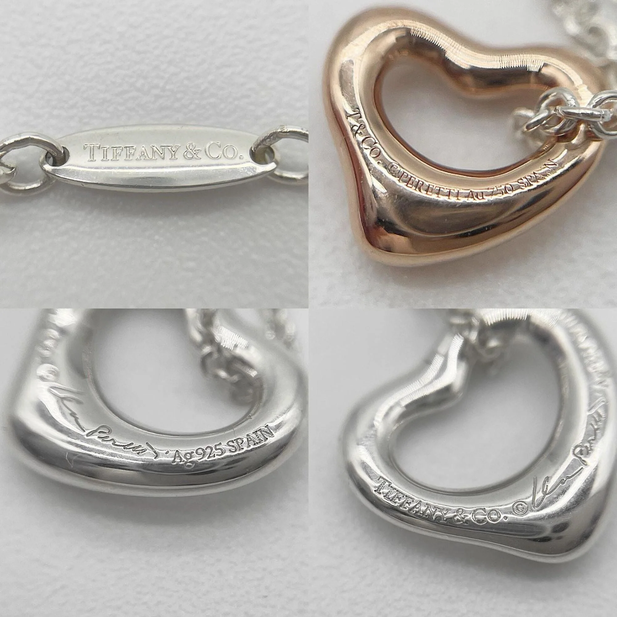 Pendant Necklace 18K Rose Gold and Sterling Silver - Image 6