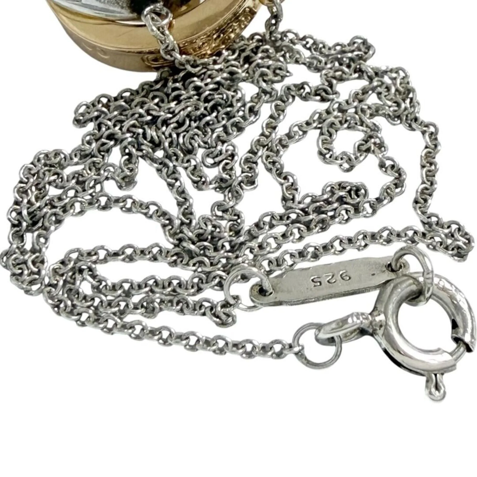 Pendant Necklace 18K Rose Gold and Sterling Silver - Image 4