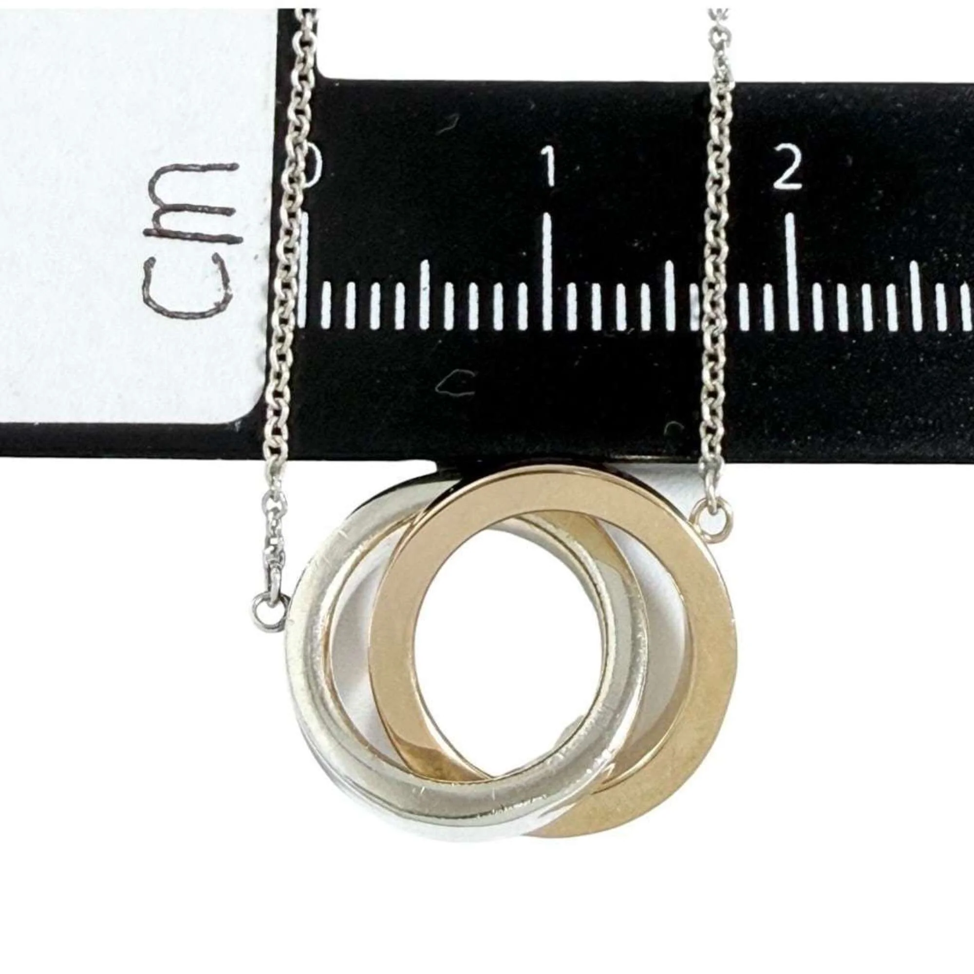 Pendant Necklace 18K Rose Gold and Sterling Silver - Image 8