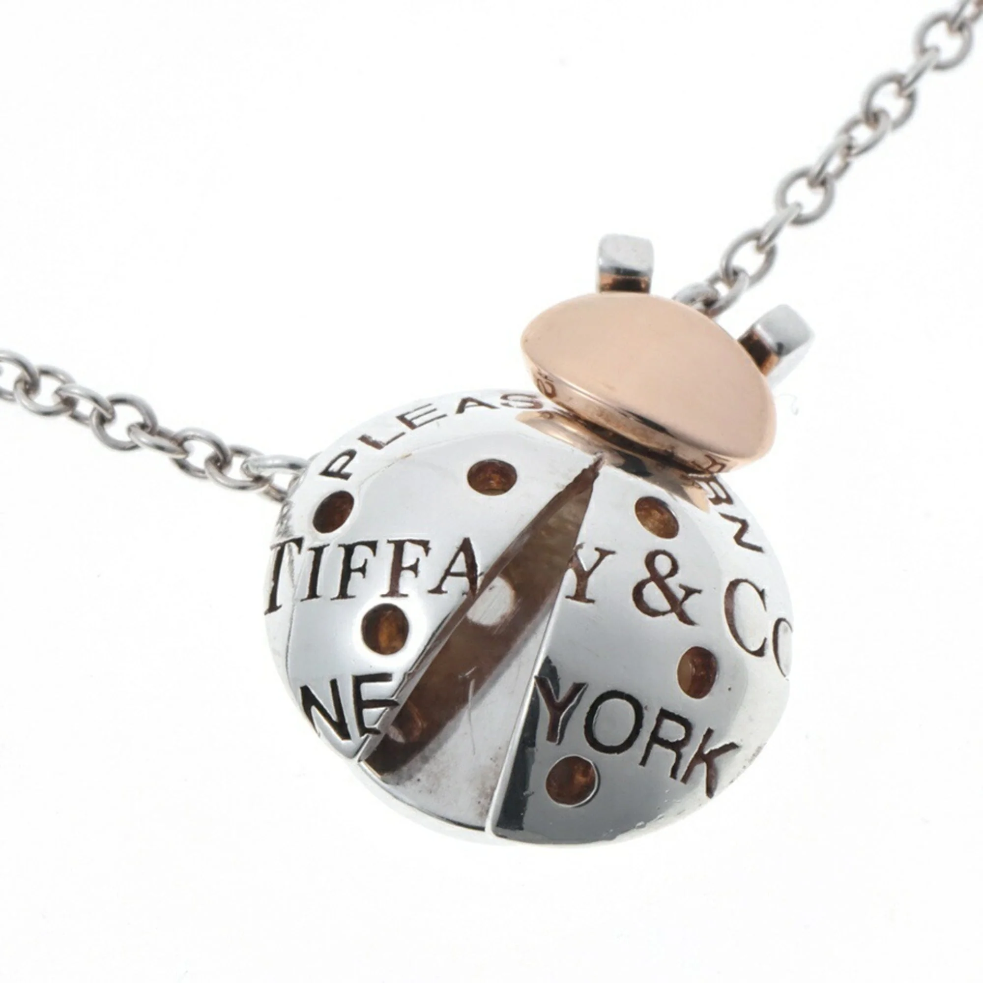 Pendant Necklace 18K Rose Gold and Sterling Silver - Image 4