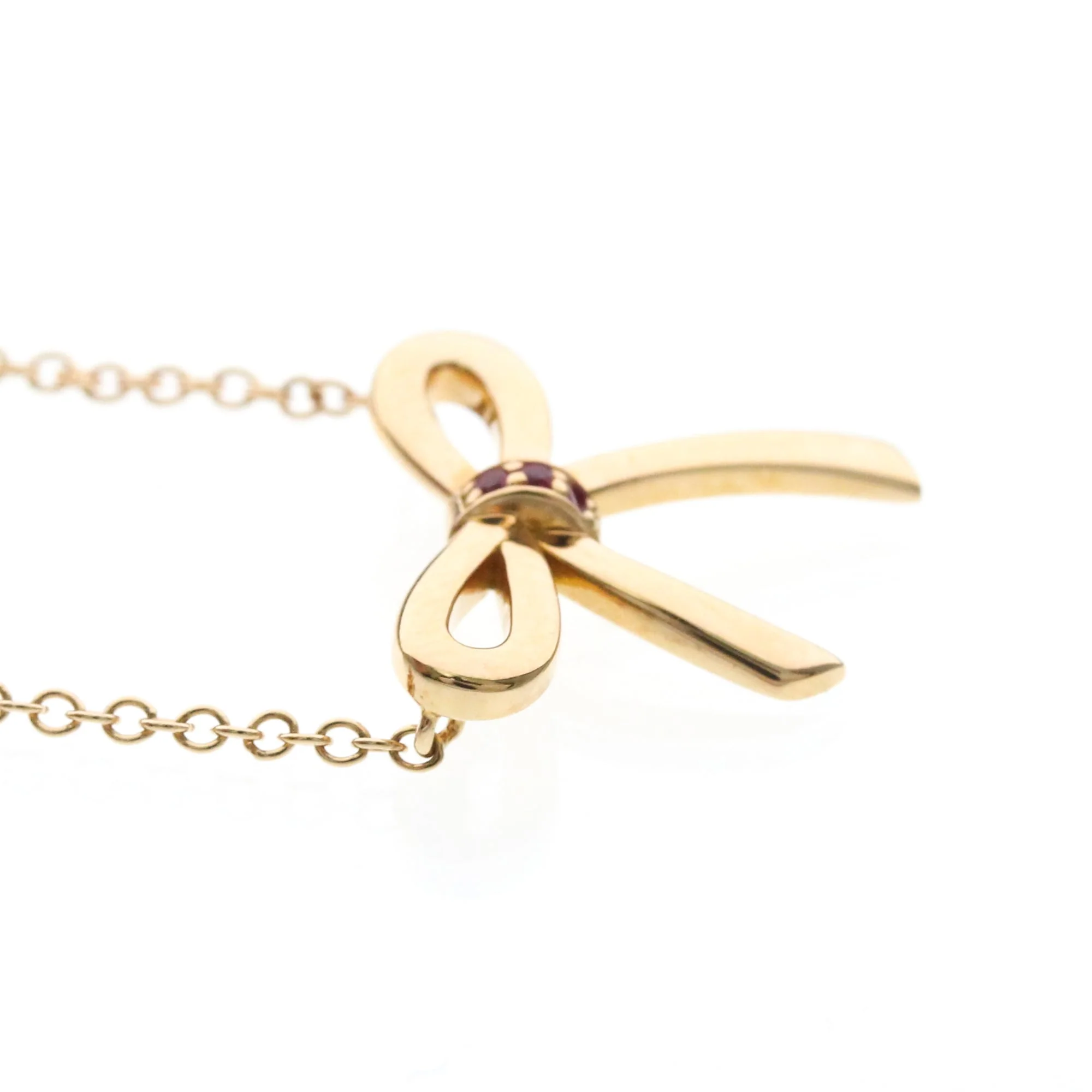 Pendant Necklace 18K Rose Gold with Ruby - Image 5