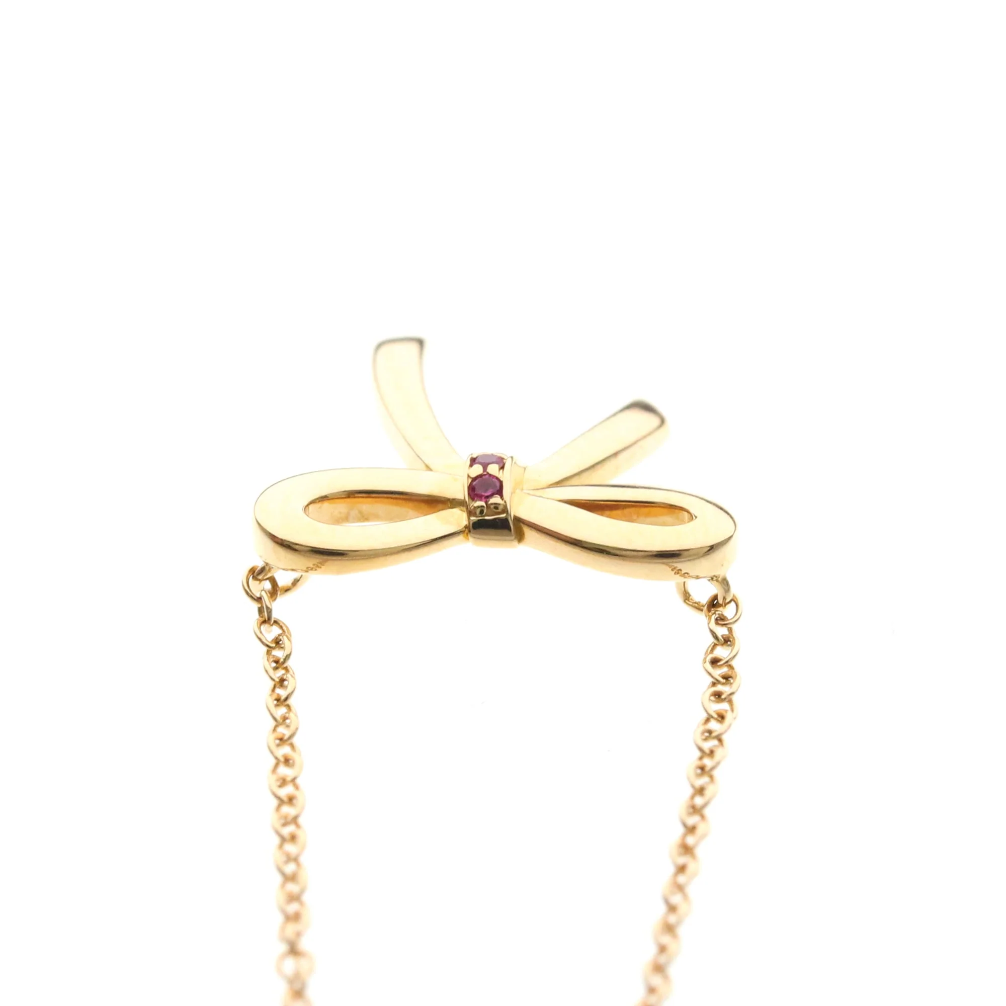 Pendant Necklace 18K Rose Gold with Ruby - Image 6