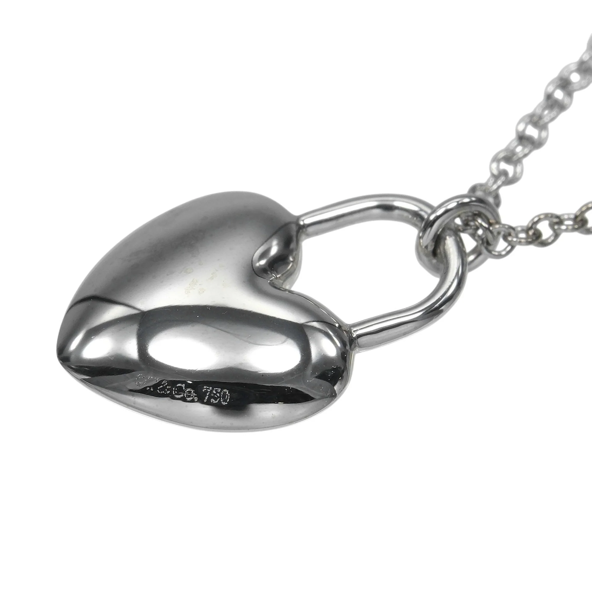 Pendant Necklace 18K White Gold with Diamond - Image 4