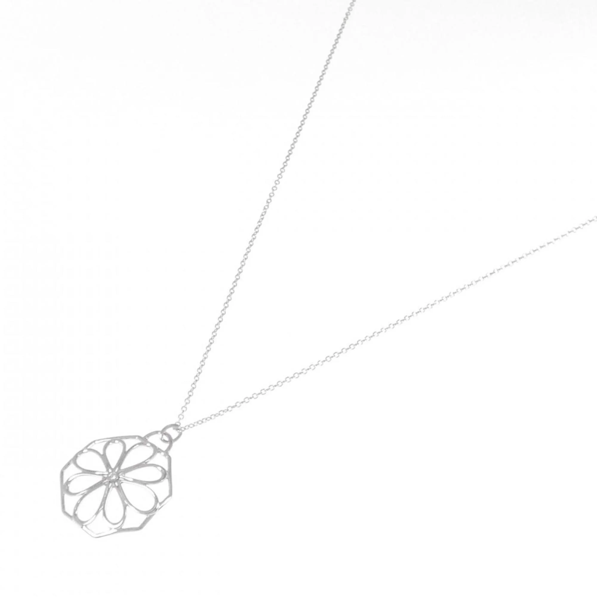Pendant Necklace 18K White Gold with Diamond - Image 2