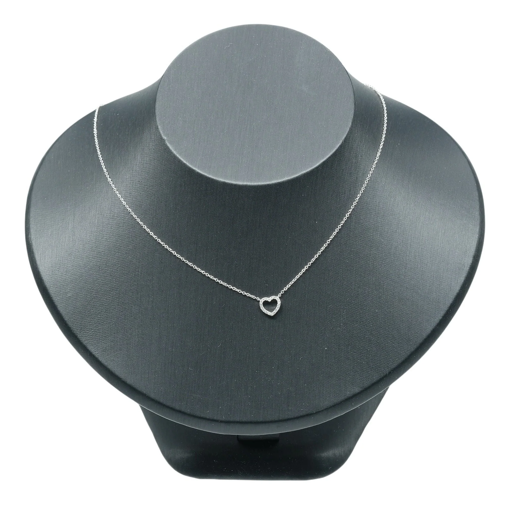 Pendant Necklace 18K White Gold with Diamonds - Image 2