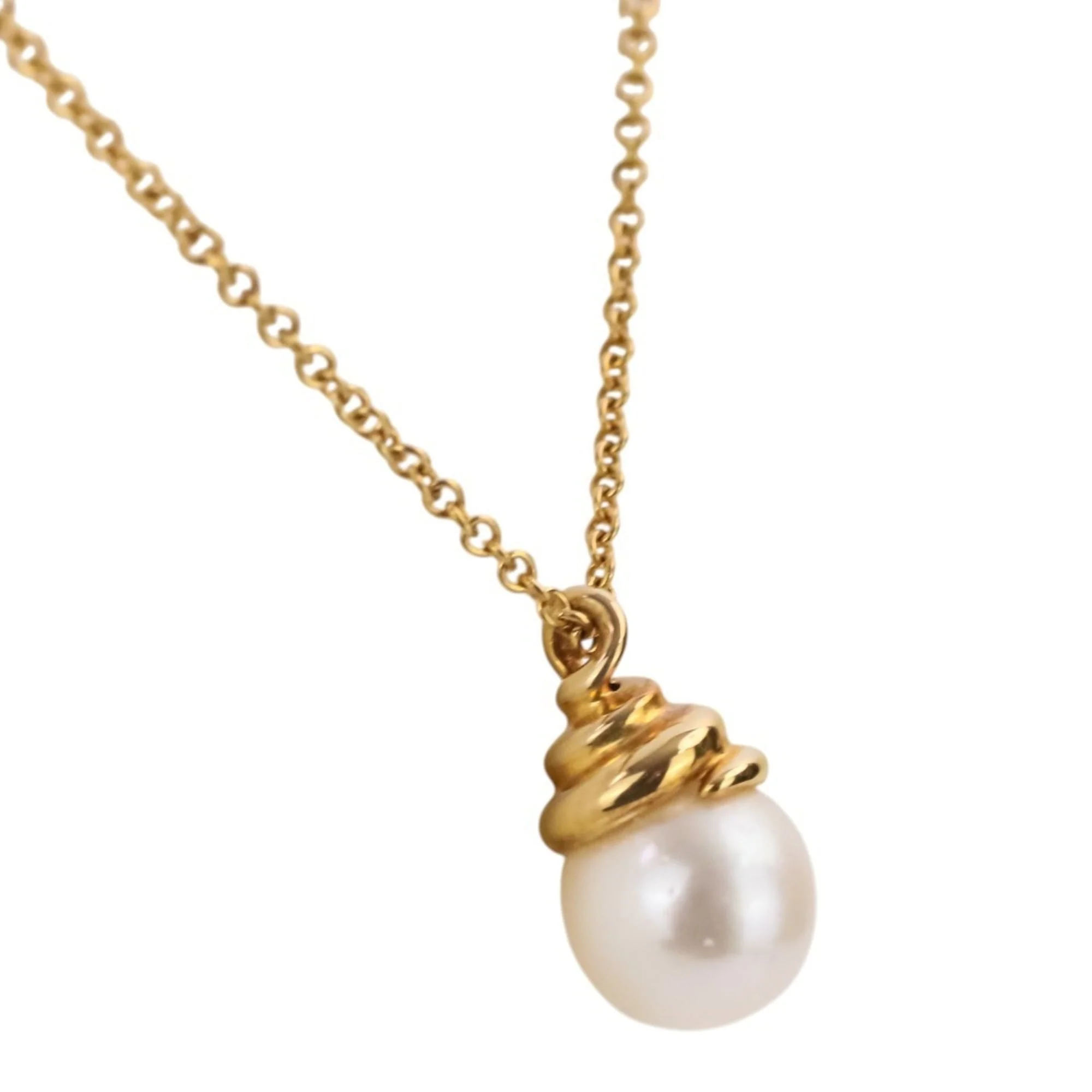 Pendant Necklace 18K Yellow Gold with Akoya Pearl - Image 2