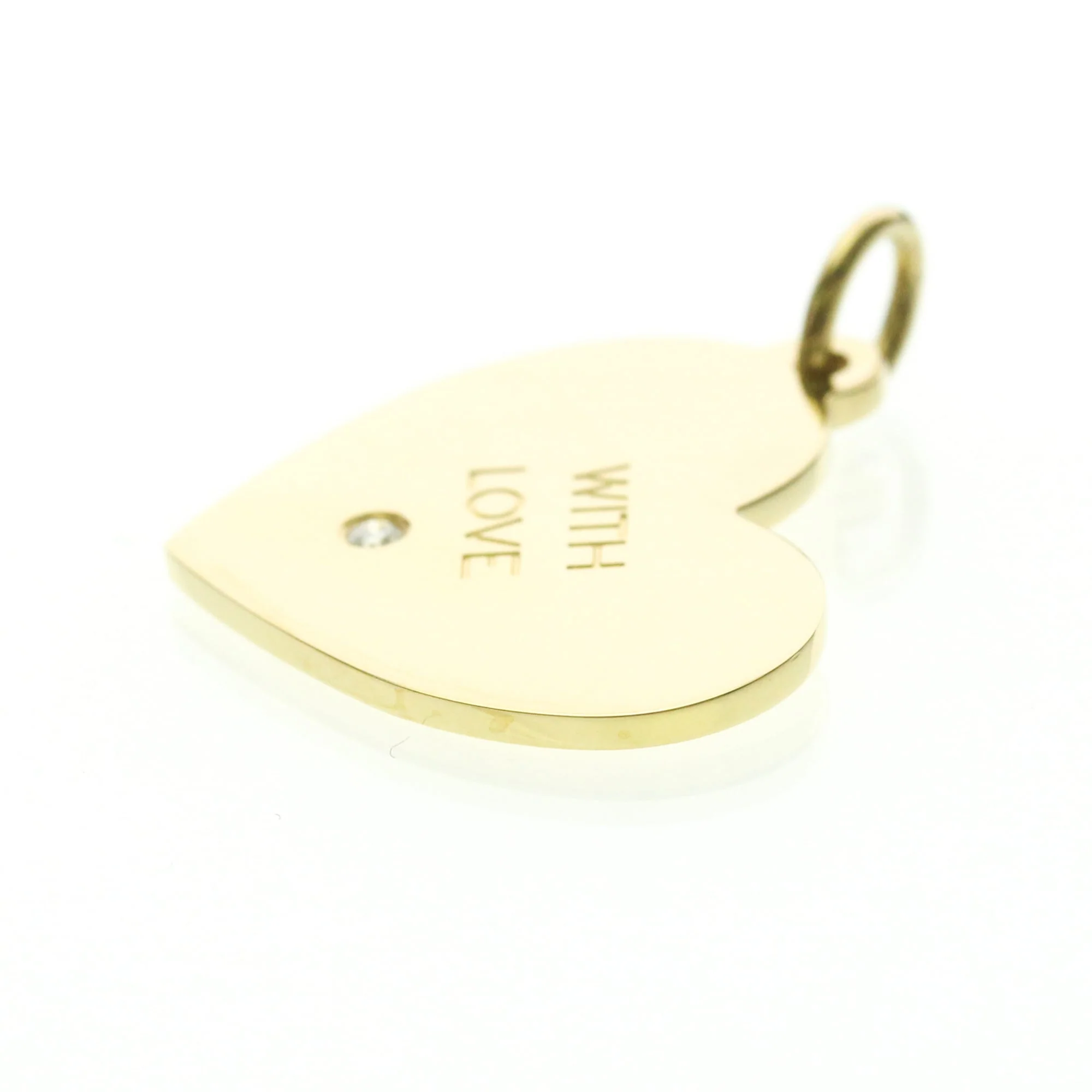 Pendant Necklace 18K Yellow Gold with Diamond - Image 4
