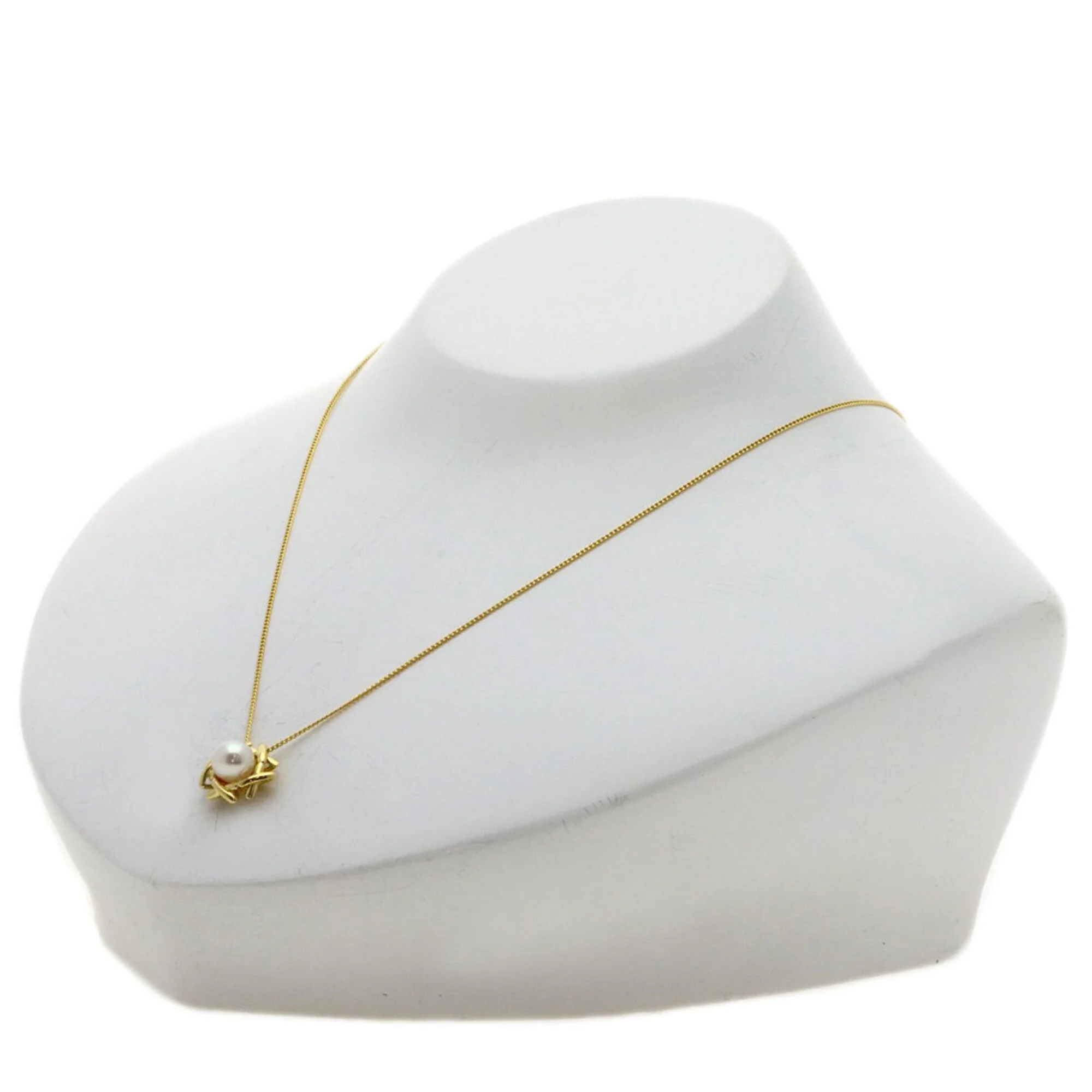 Pendant Necklace 18K Yellow Gold with Pearl - Image 4