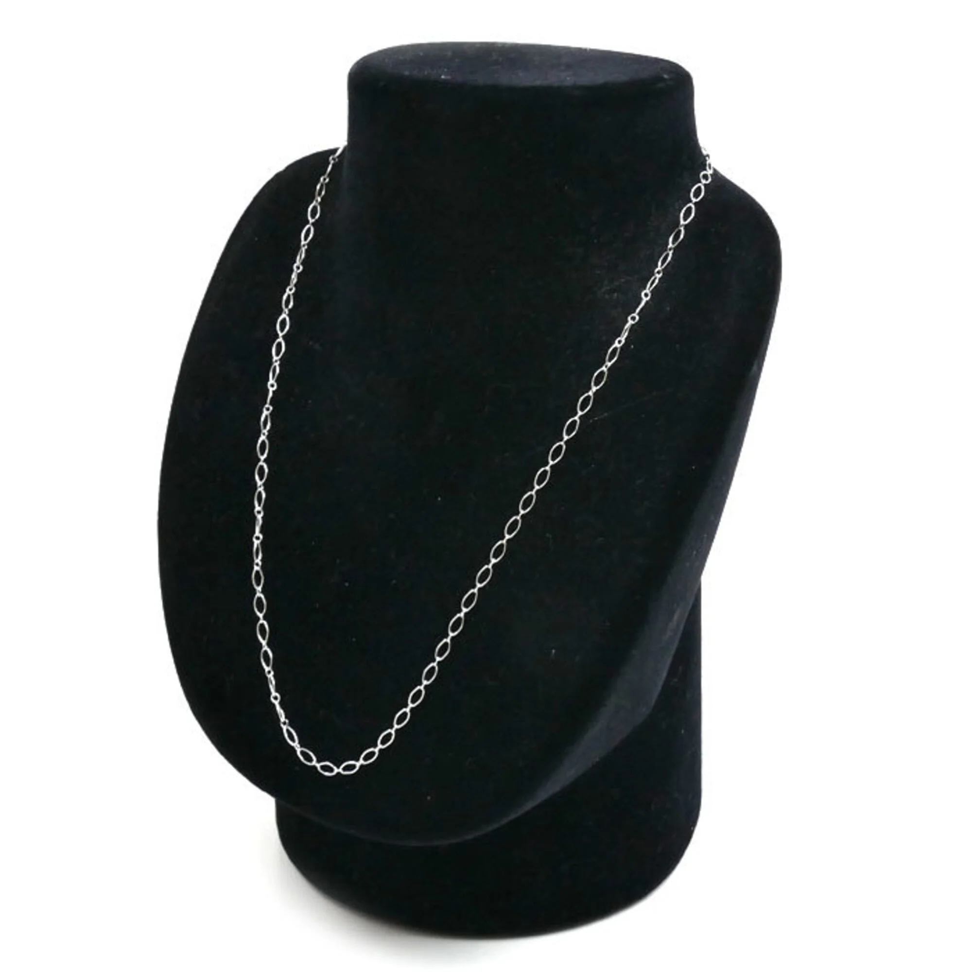 Pendant Necklace Oval Link 18K White Gold - Image 4