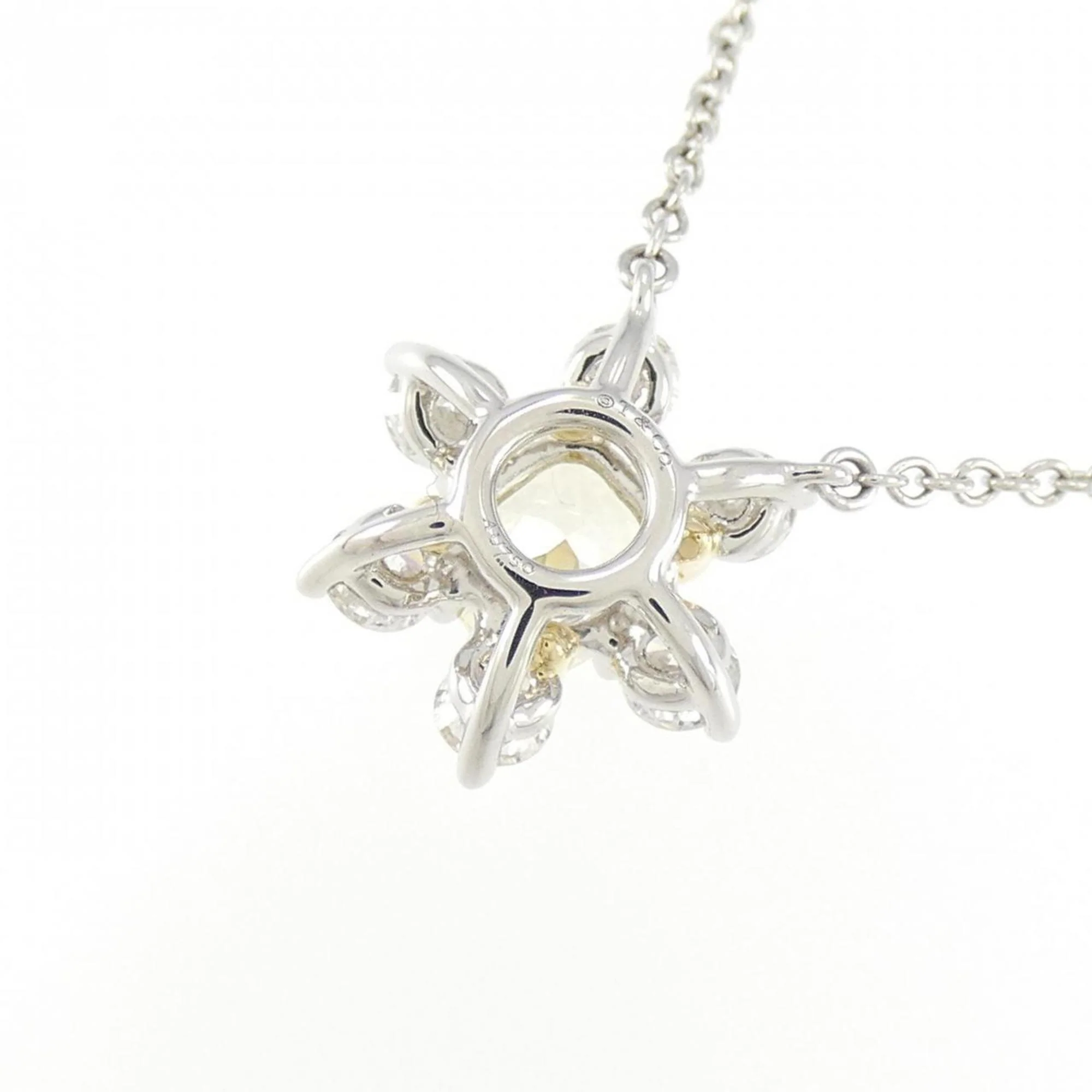 Pendant Necklace Platinum and 18K Yellow Gold - Image 4
