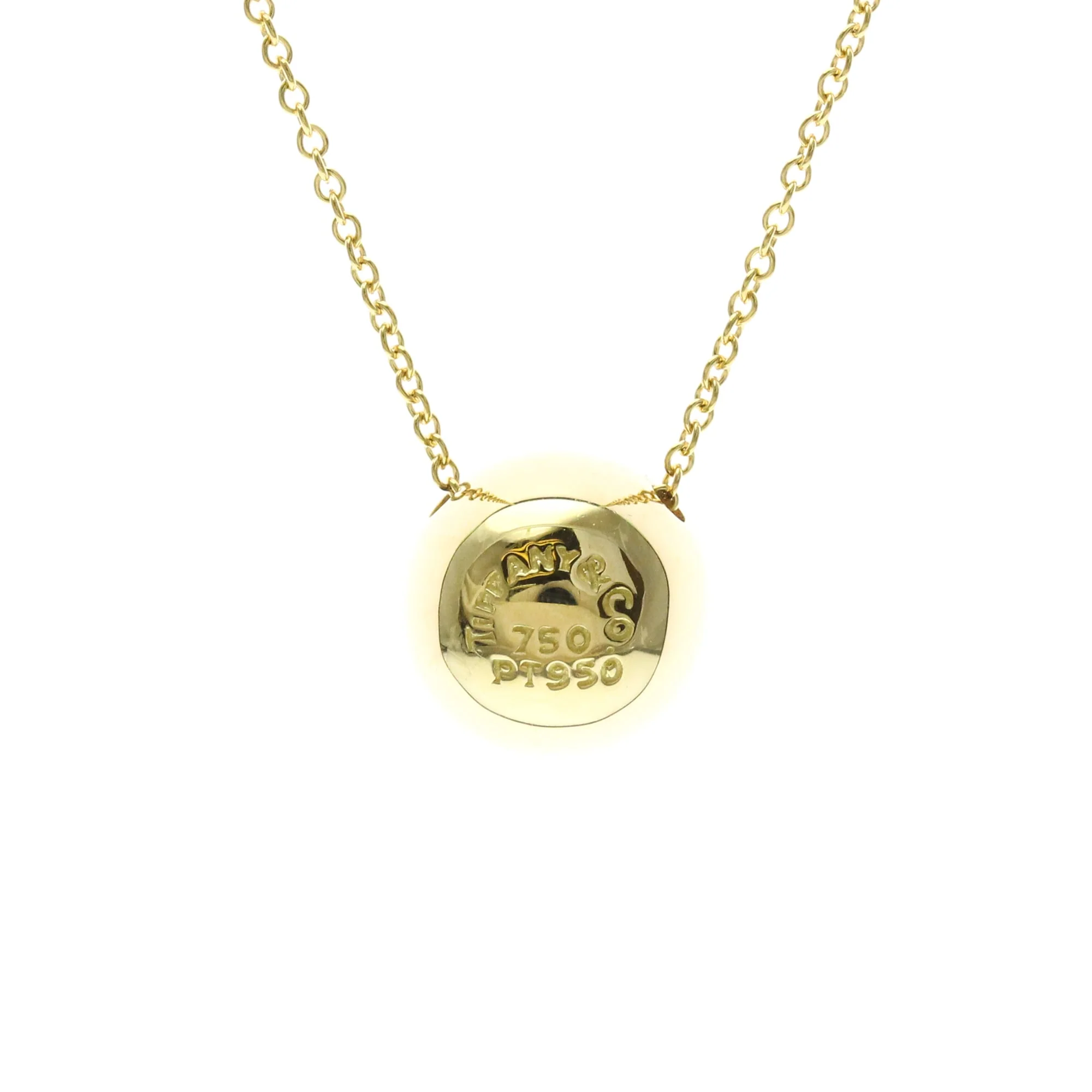 Pendant Necklace Platinum and 18K Yellow Gold with Diamond - Image 2