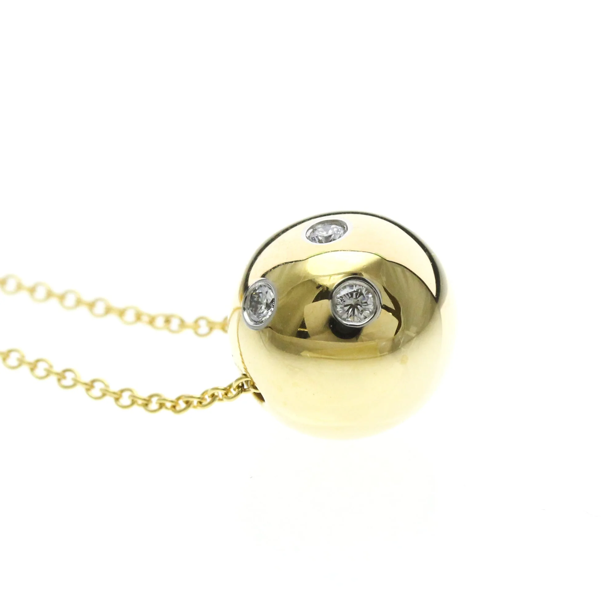 Pendant Necklace Platinum and 18K Yellow Gold with Diamond - Image 5