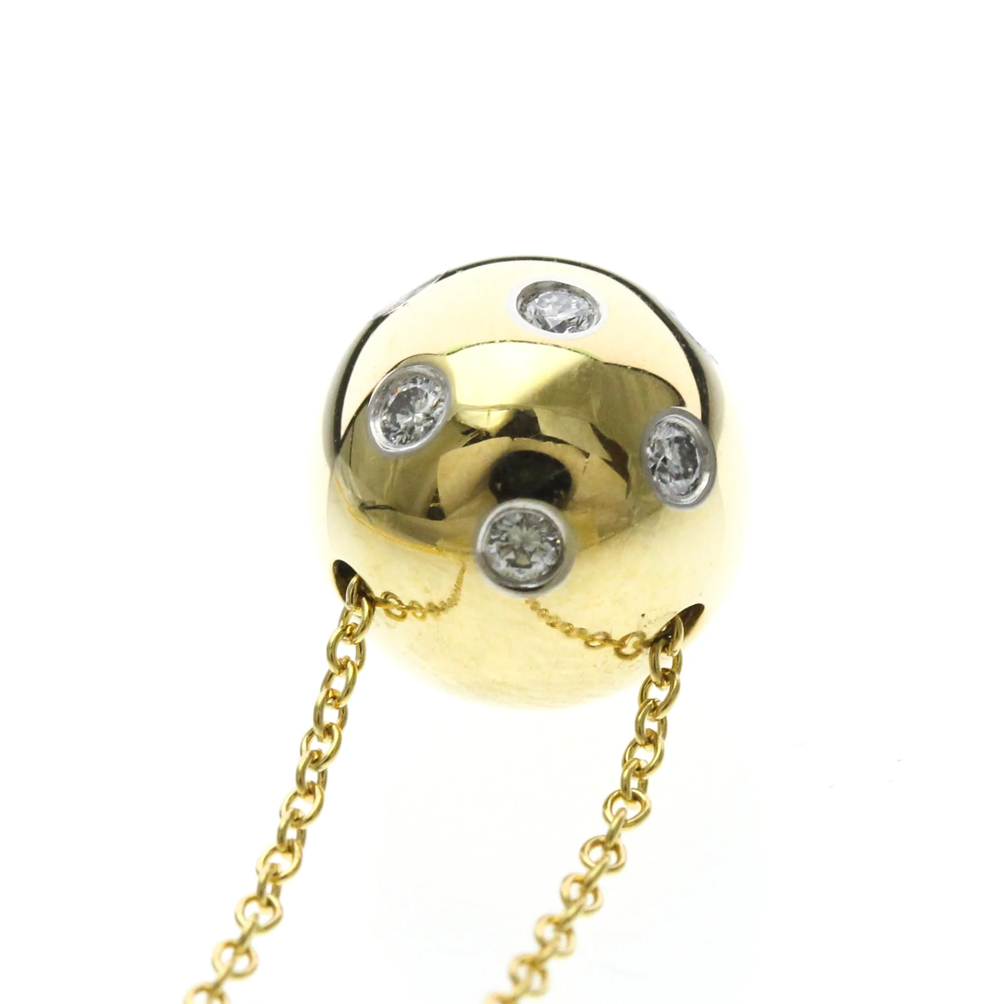 Pendant Necklace Platinum and 18K Yellow Gold with Diamond - Image 6