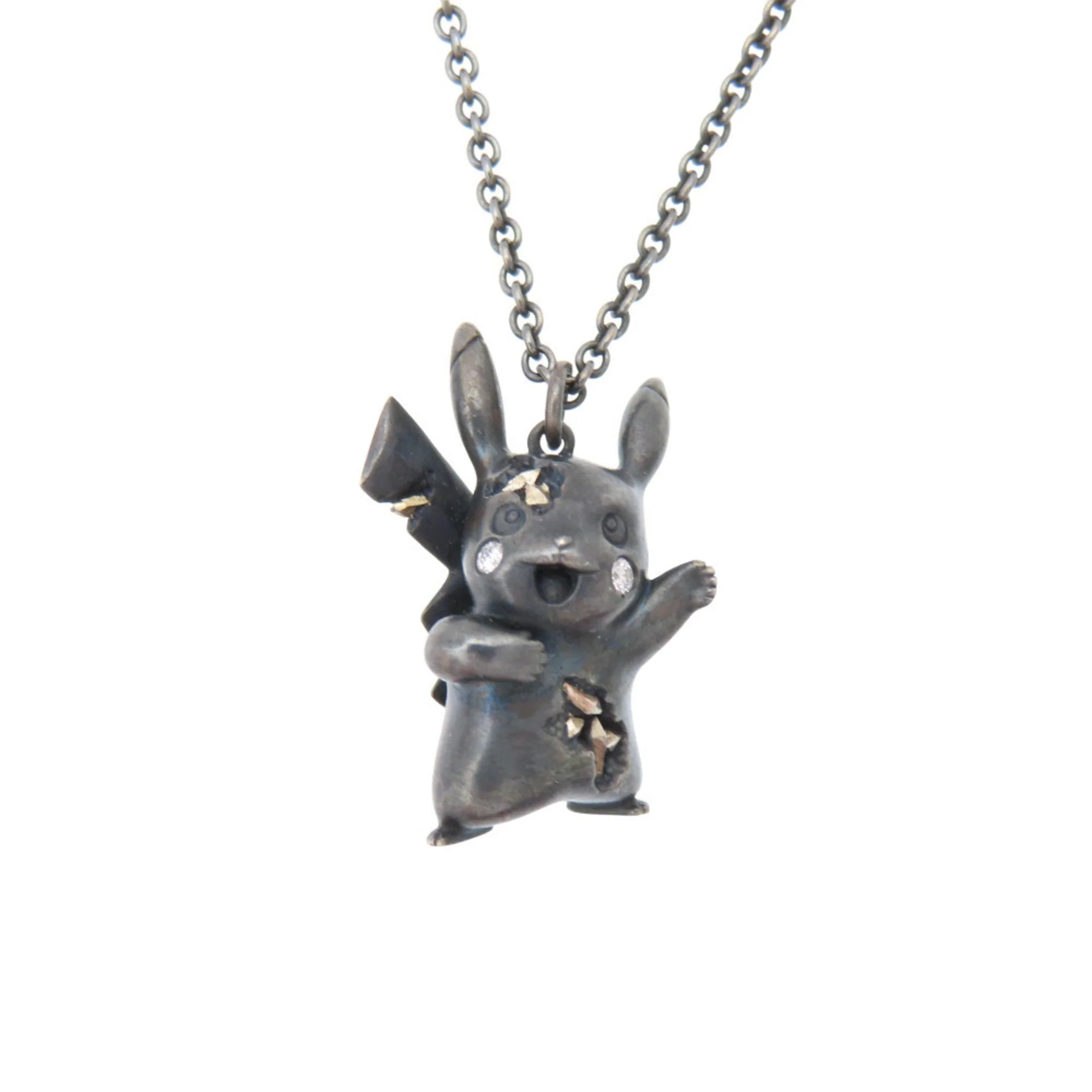 Pendant Necklace Sterling Silver with Diamond