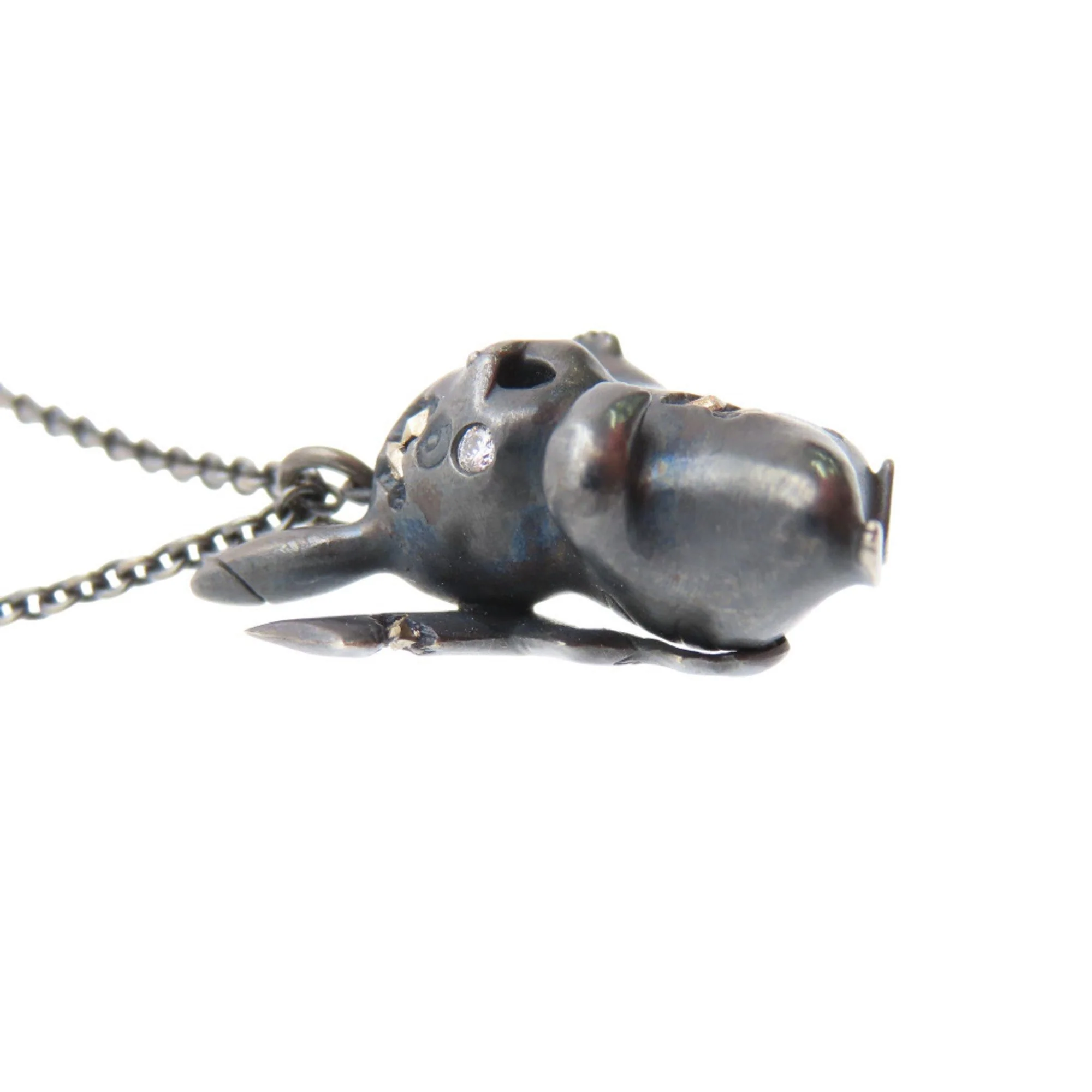 Pendant Necklace Sterling Silver with Diamond - Image 8