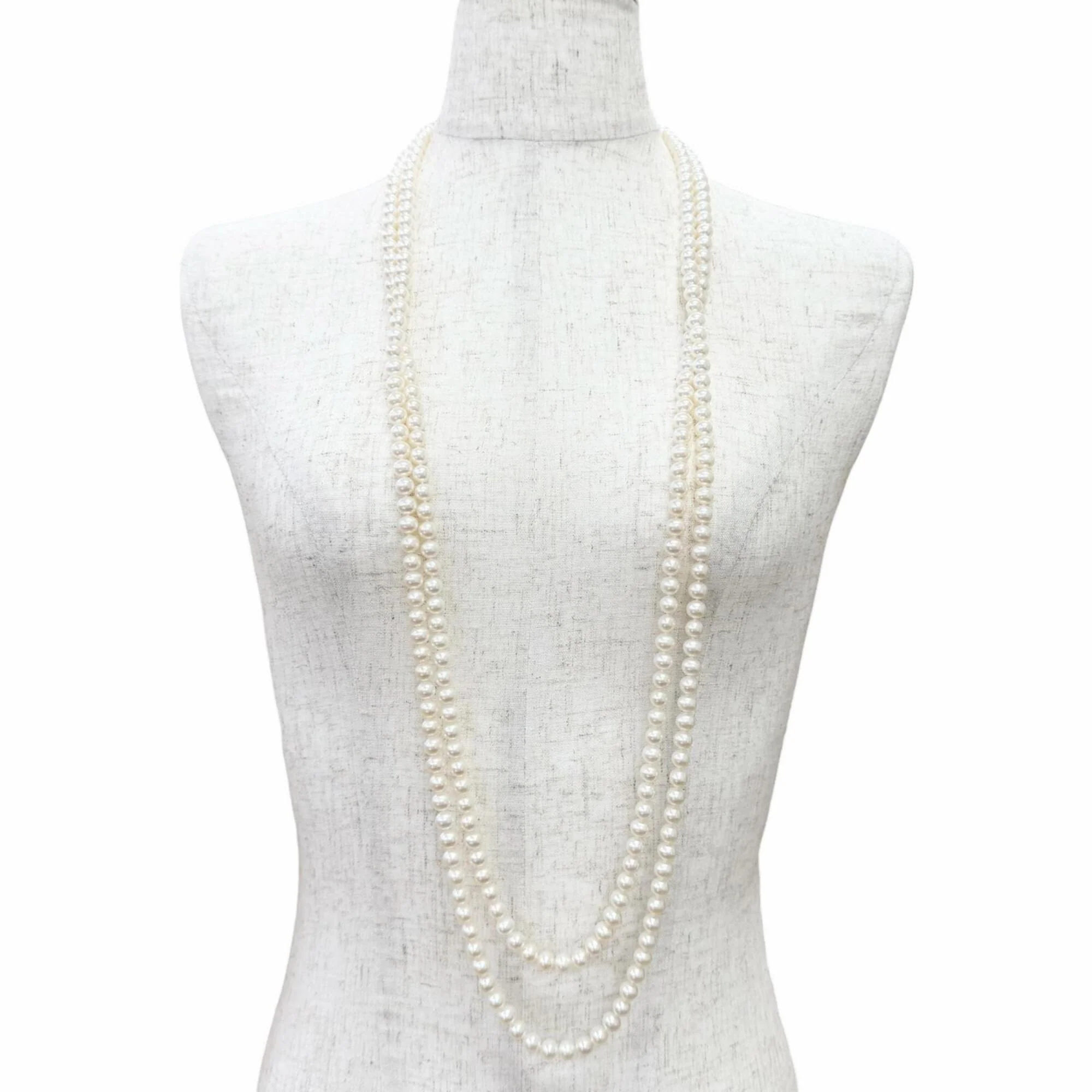 Pendant Necklace Sterling Silver with Freshwater Pearl Long - Image 3