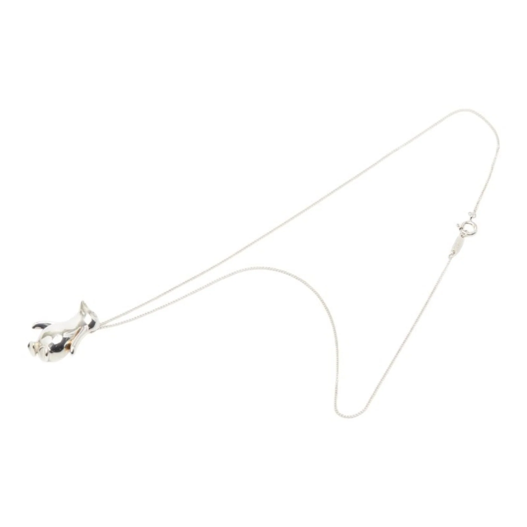 Penguin Motif Chain Pendant Necklace Sterling Silver - Image 2