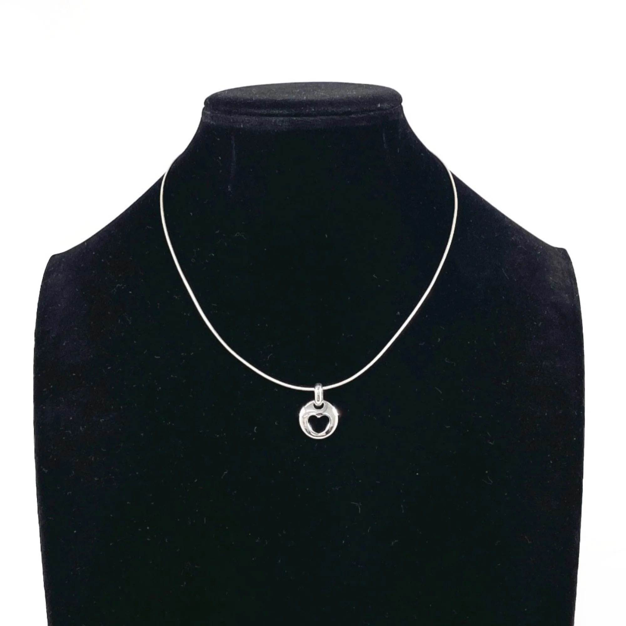 Pierced Heart Pendant Necklace Sterling Silver - Image 7