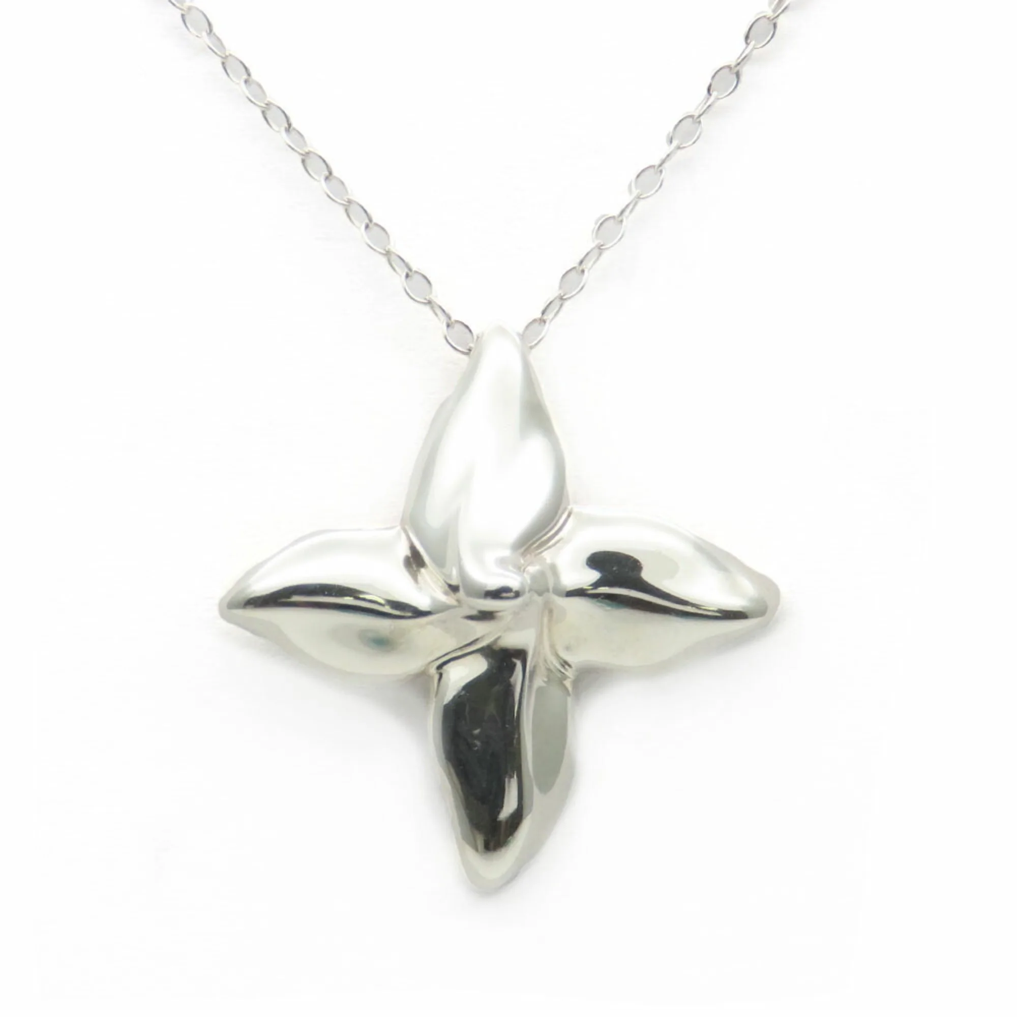 Poinsettia Pendant Necklace Sterling Silver