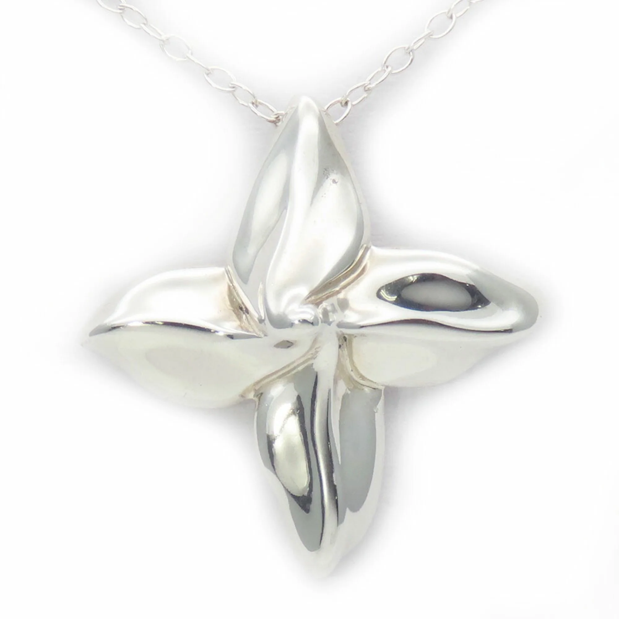 Poinsettia Pendant Necklace Sterling Silver
