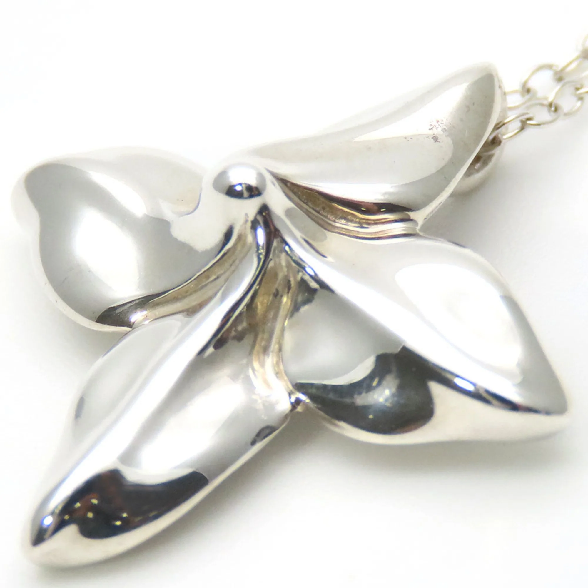 Poinsettia Pendant Necklace Sterling Silver - Image 2
