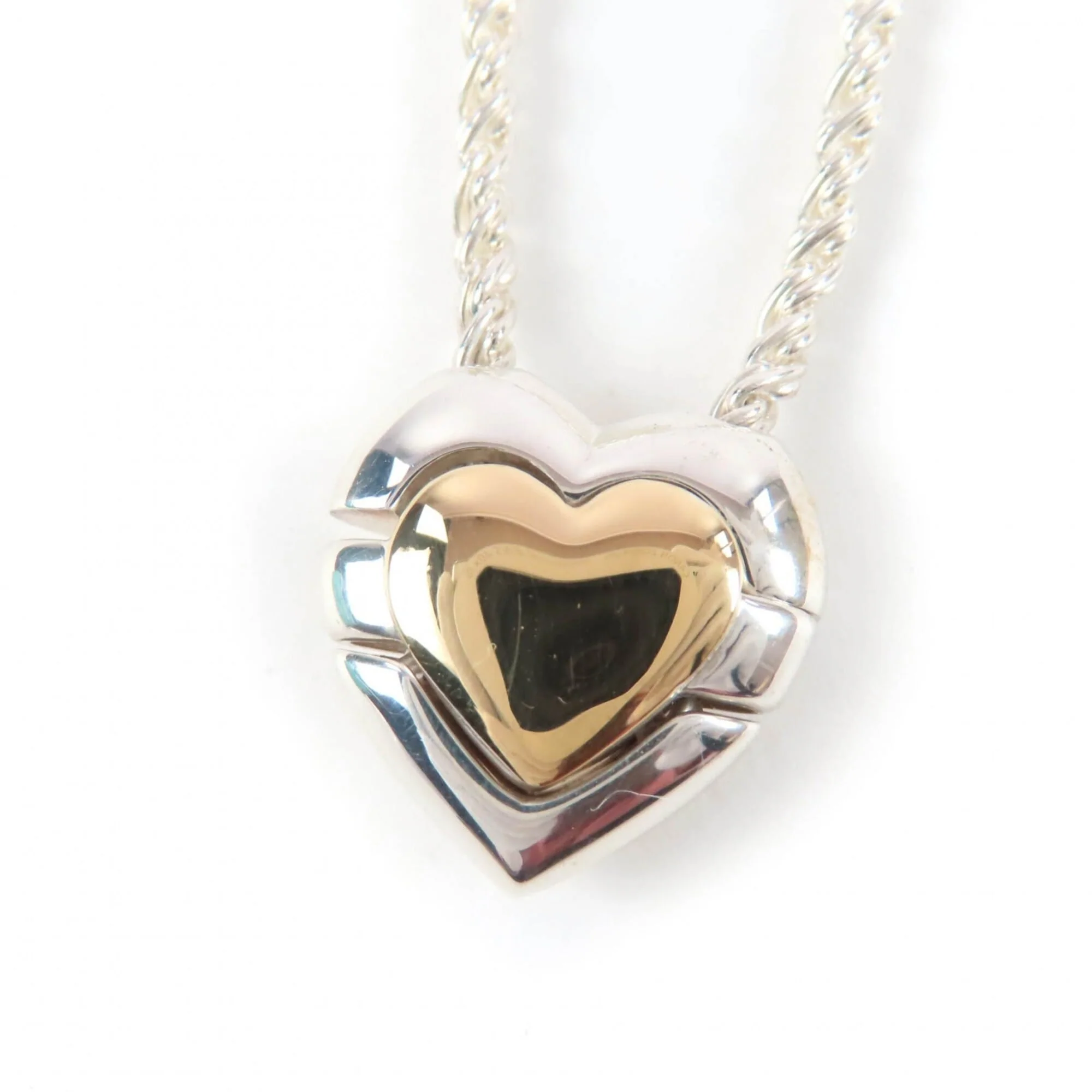 Puzzle Heart Pendant Necklace Sterling Silver