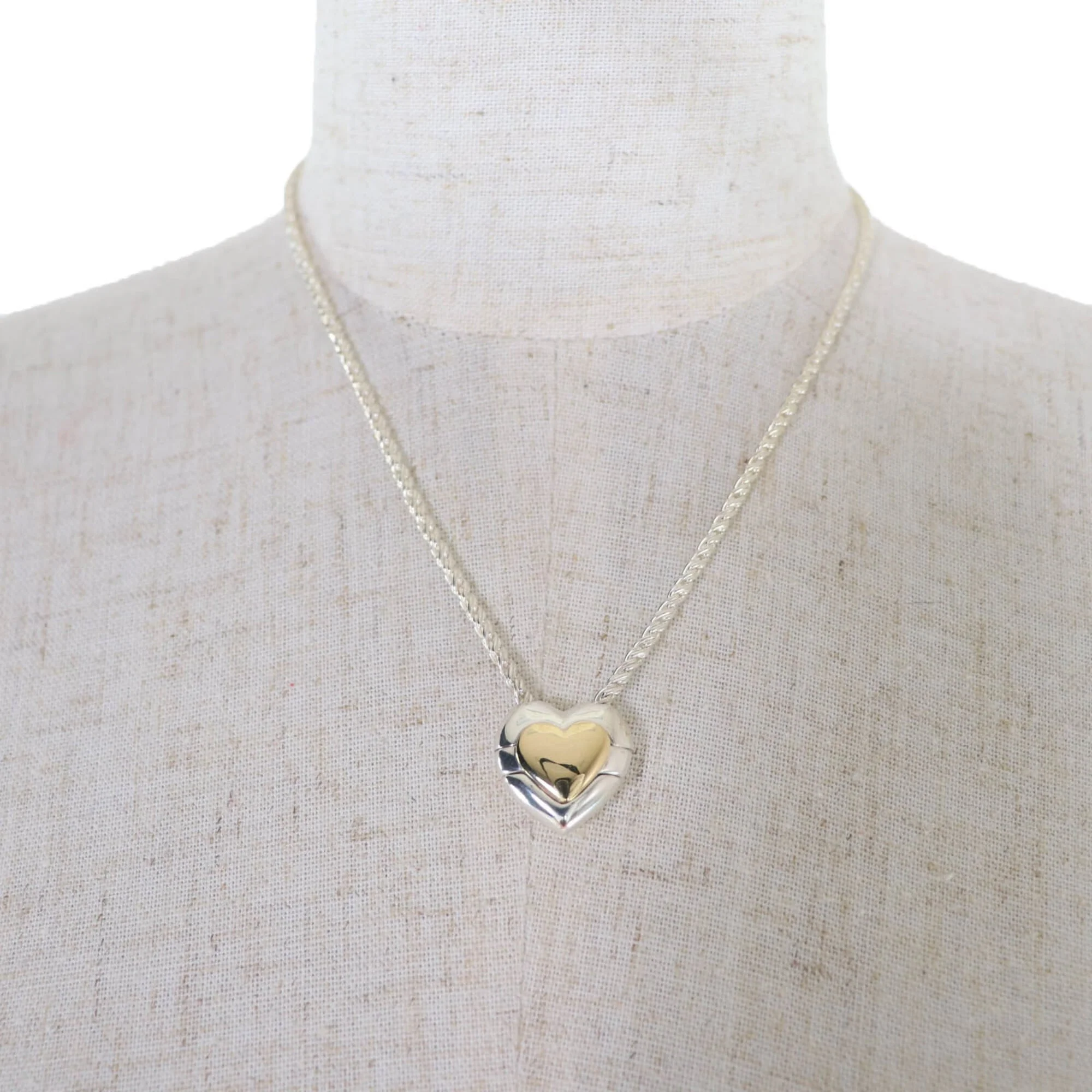 Puzzle Heart Pendant Necklace Sterling Silver - Image 4