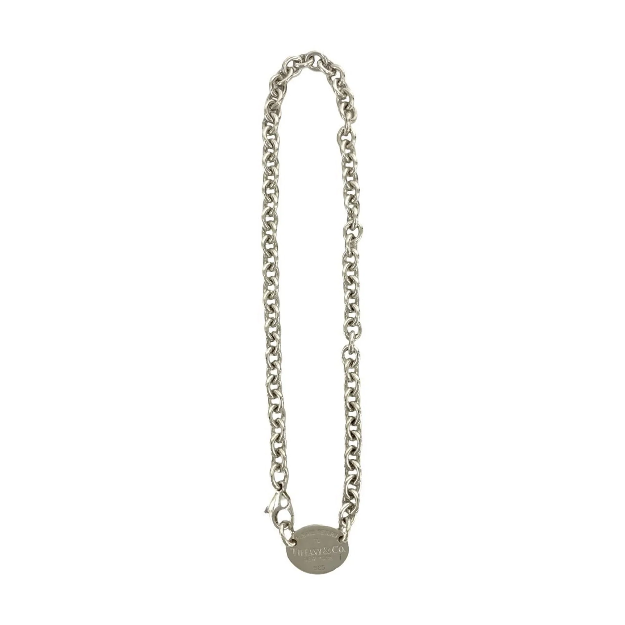 Return To Oval Pendant Necklace Sterling Silver