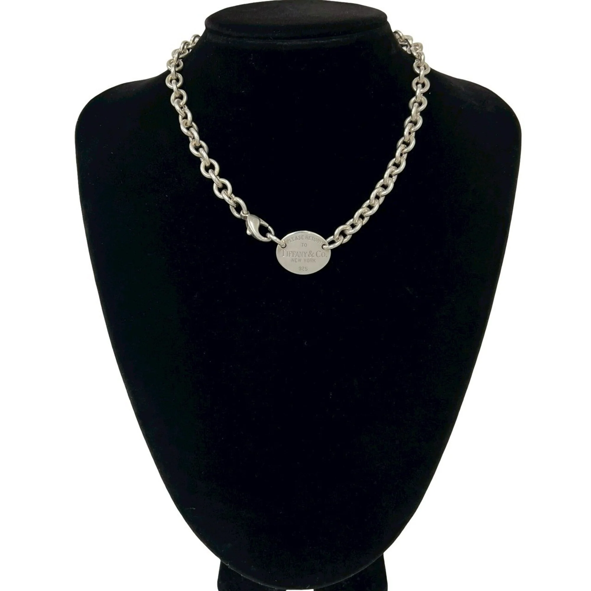 Return To Pendant Necklace Sterling Silver Oval - Image 2