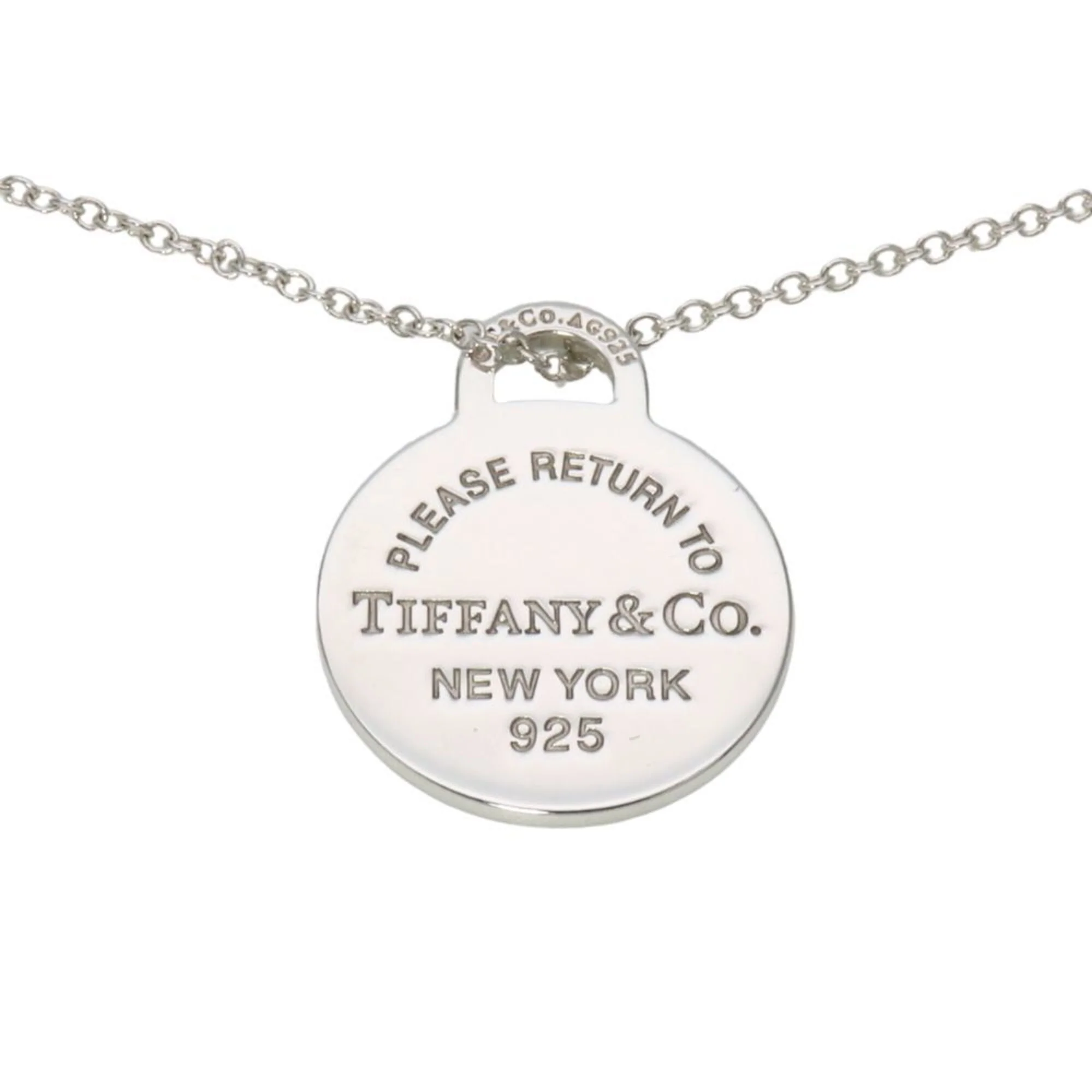 Return To Round Heart Pendant Necklace Sterling Silver Blue - Image 2