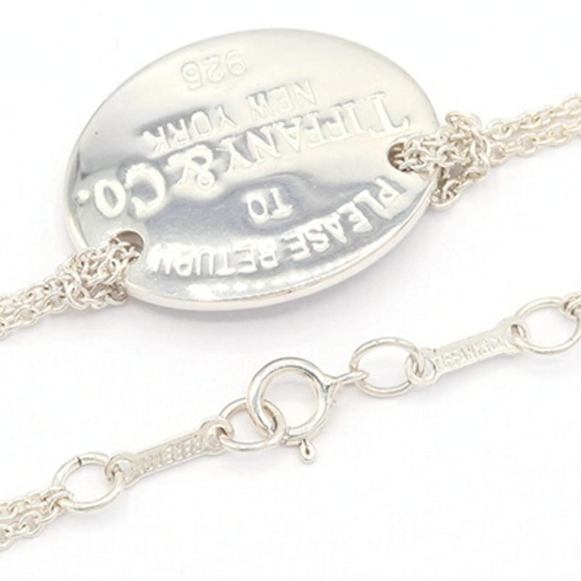 Return To Tiffany Chain Oval Pendant Necklace Sterling Silver - Image 3