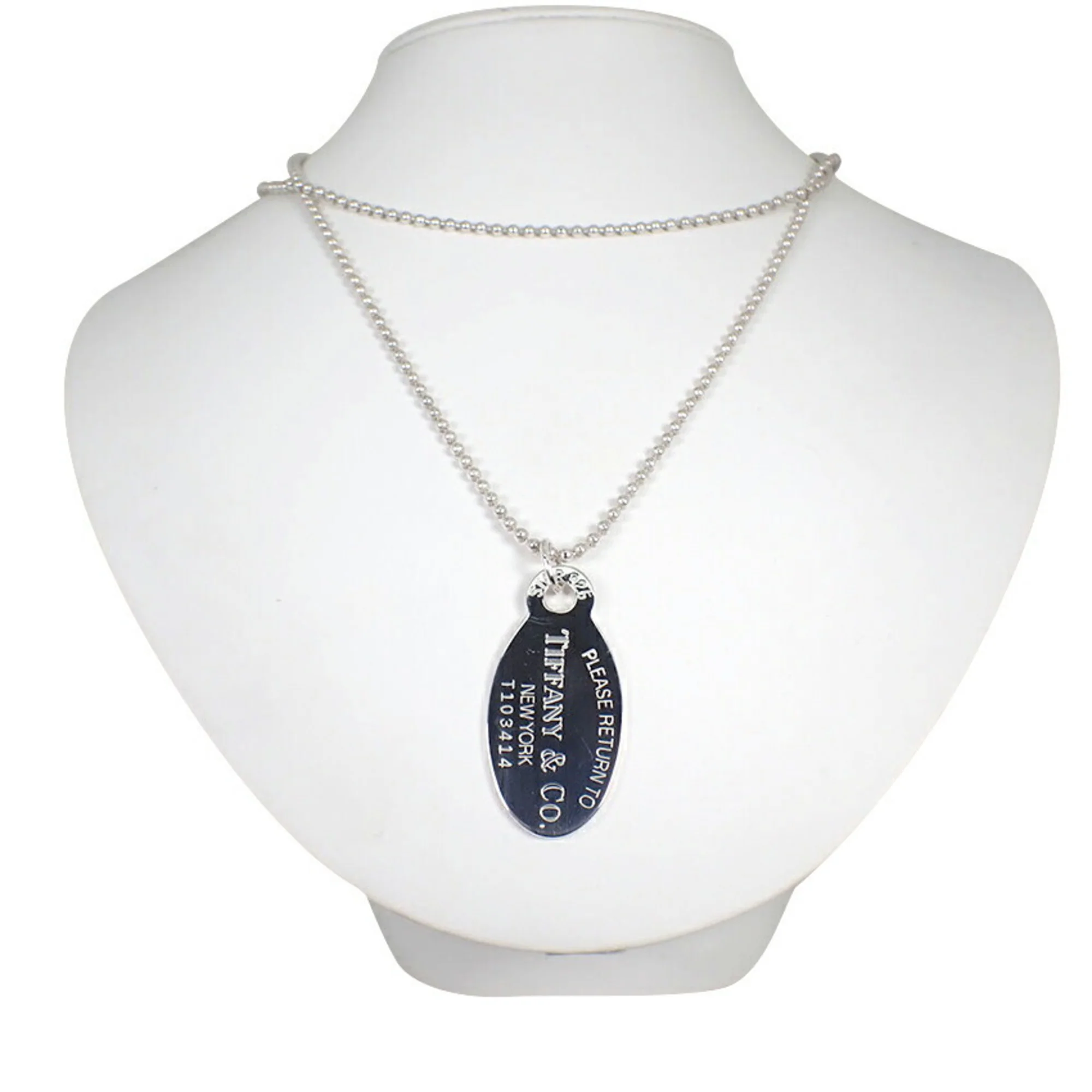 Return To Tiffany Oval Pendant Necklace Sterling Silver - Image 2