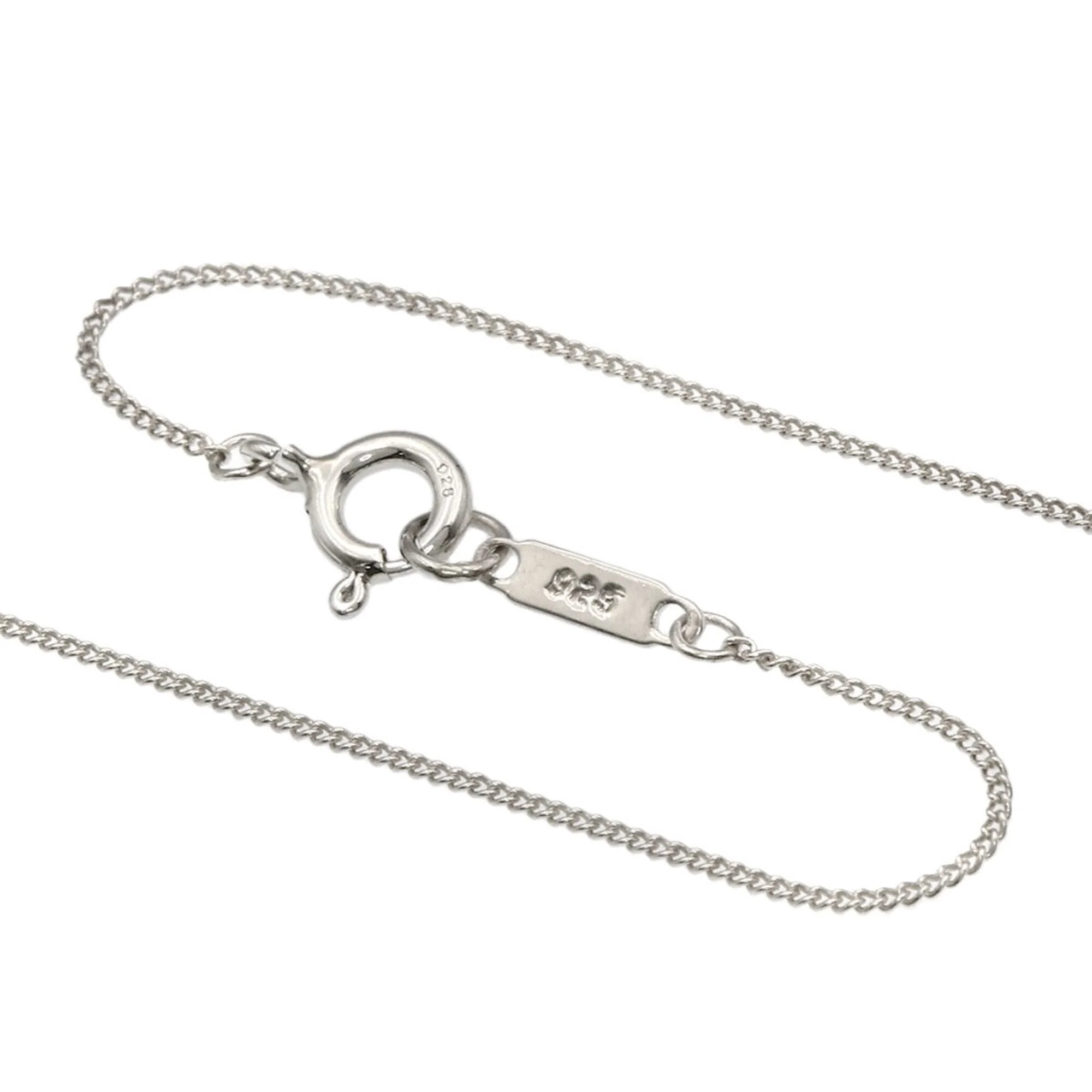 Ribbon Motif Pendant Necklace Sterling Silver - Image 3