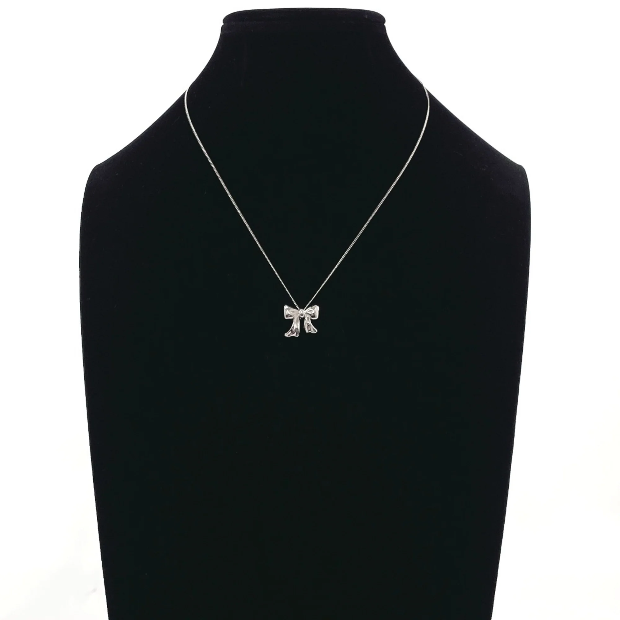 Ribbon Pendant Necklace Sterling Silver - Image 7