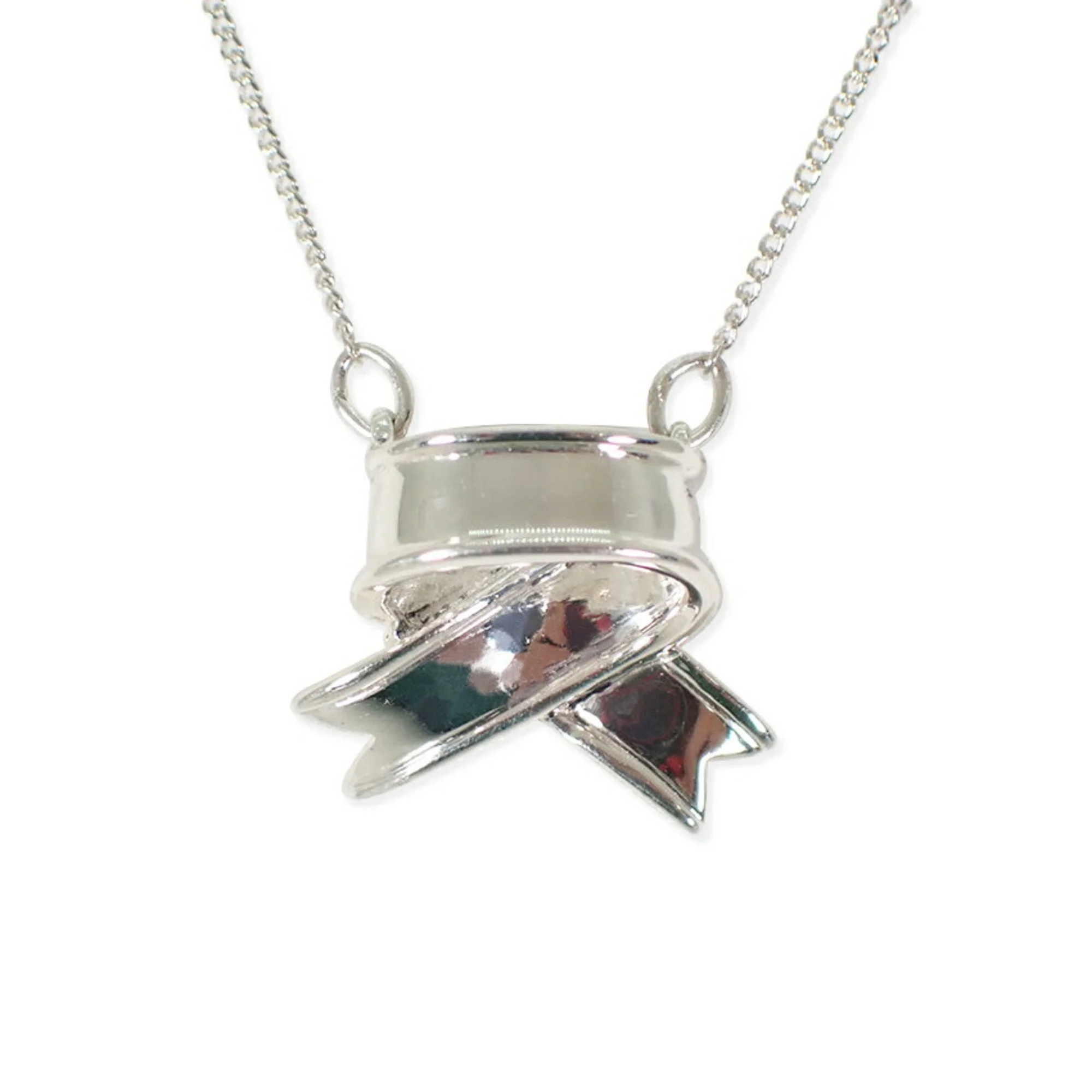 Ribbon Pendant Necklace Sterling Silver - Image 2