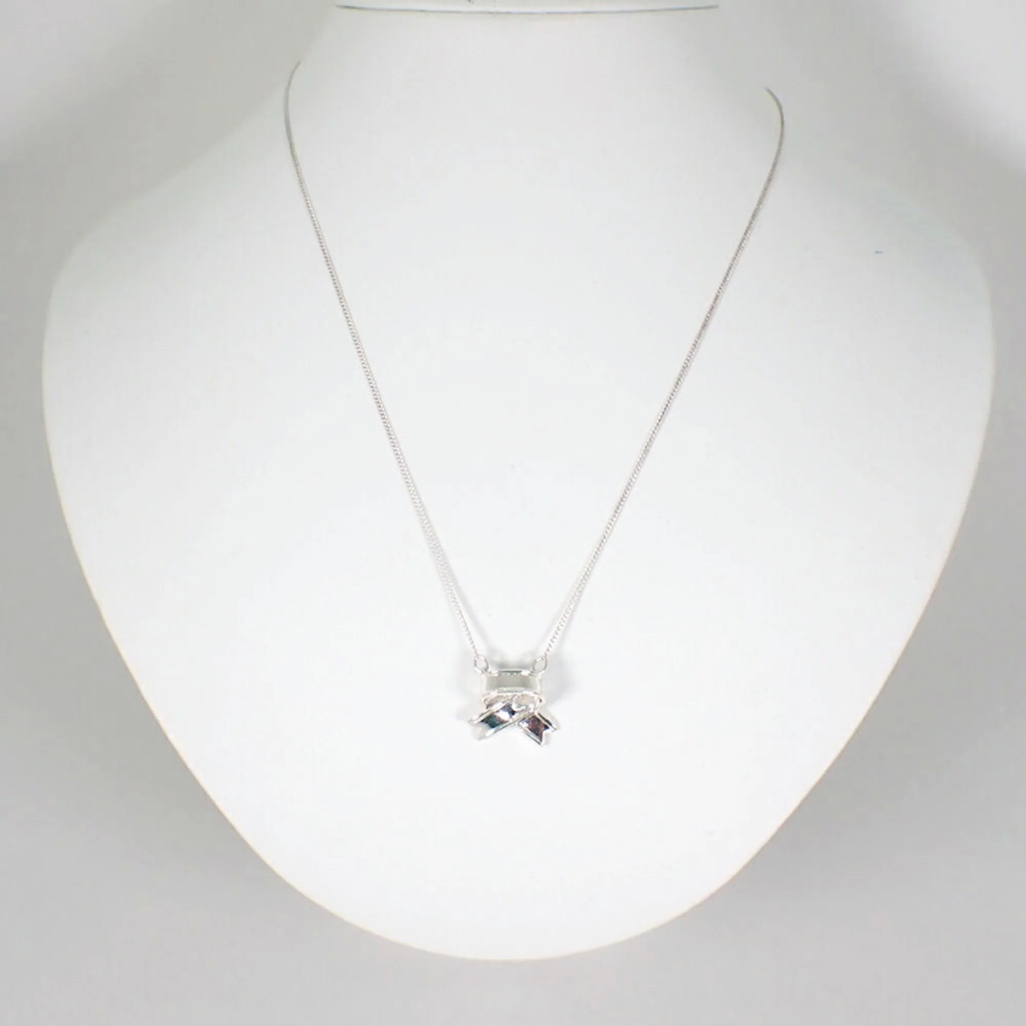 Ribbon Pendant Necklace Sterling Silver - Image 3