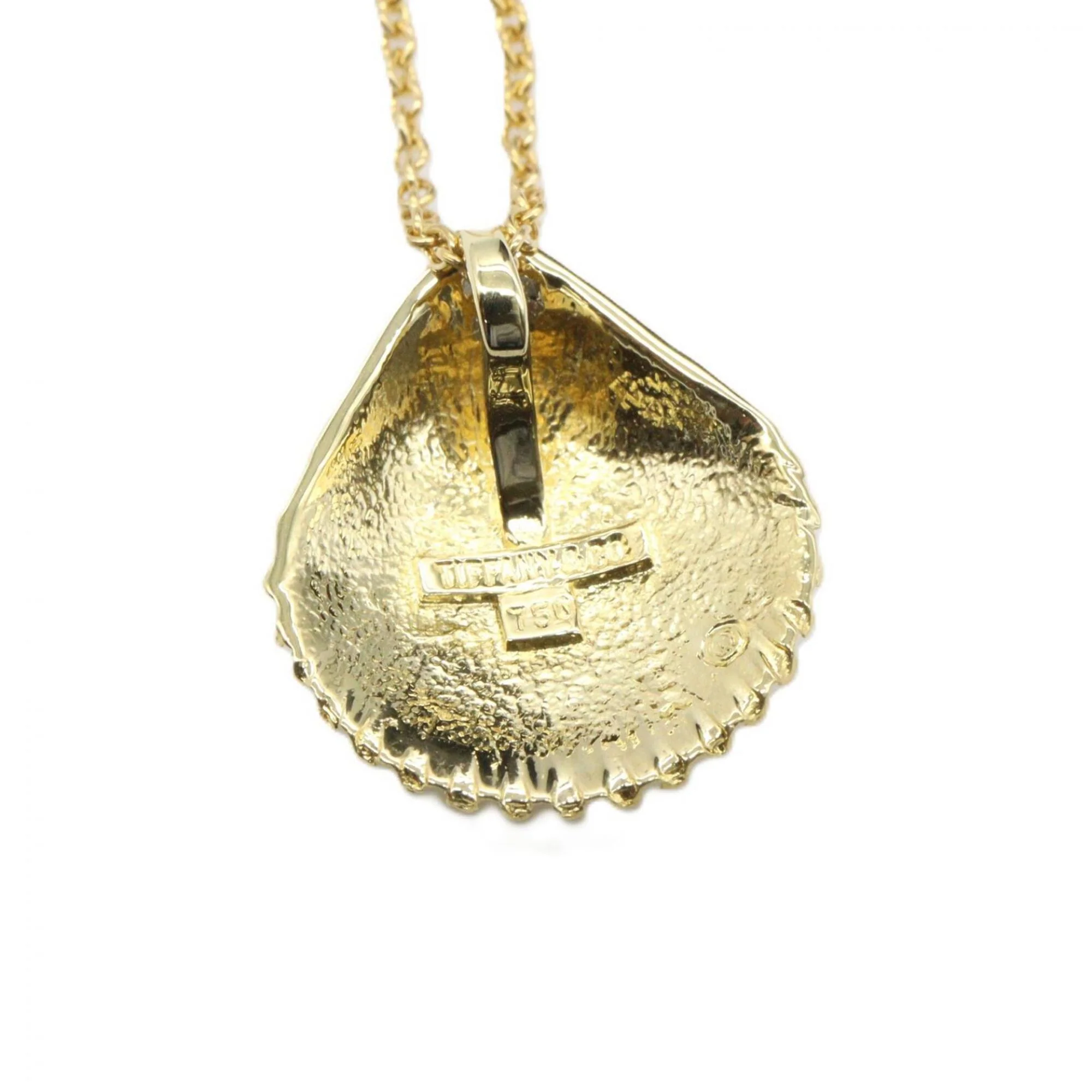 Shell Motif Pendant Necklace 18K Yellow Gold - Image 5