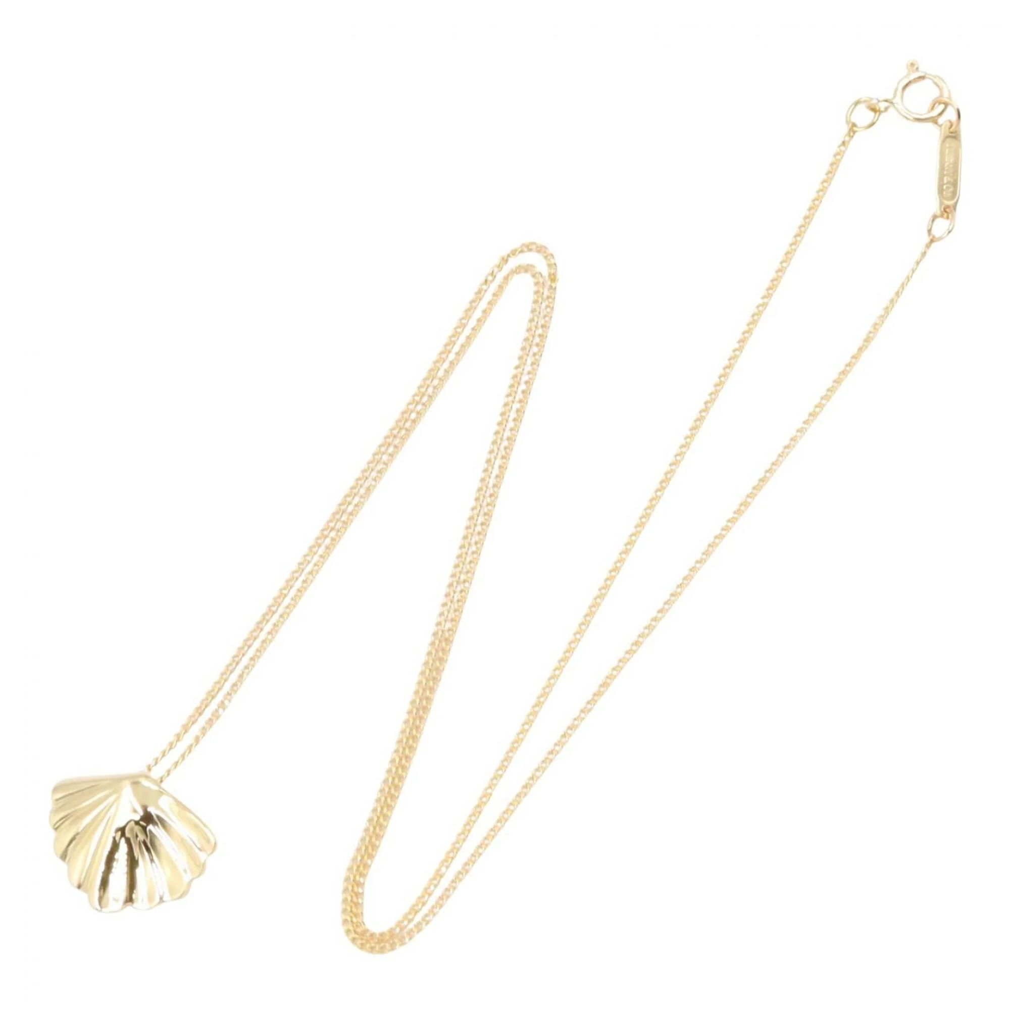 Shell Pendant Necklace 18K Yellow Gold - Image 2