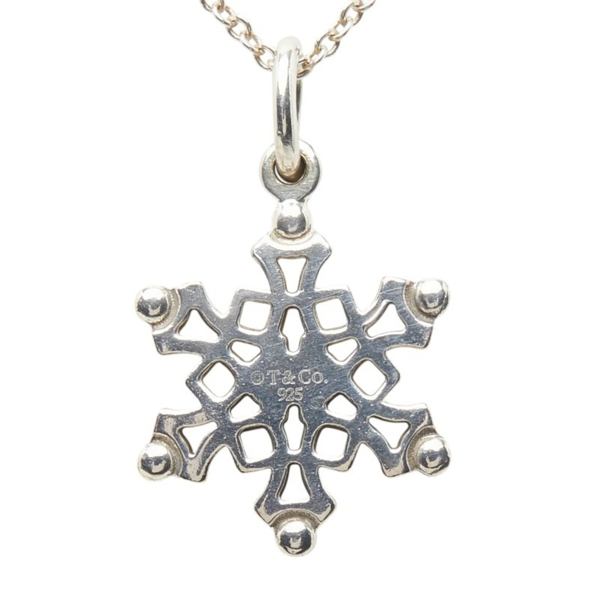 Snowflake Pendant Necklace Sterling Silver - Image 3
