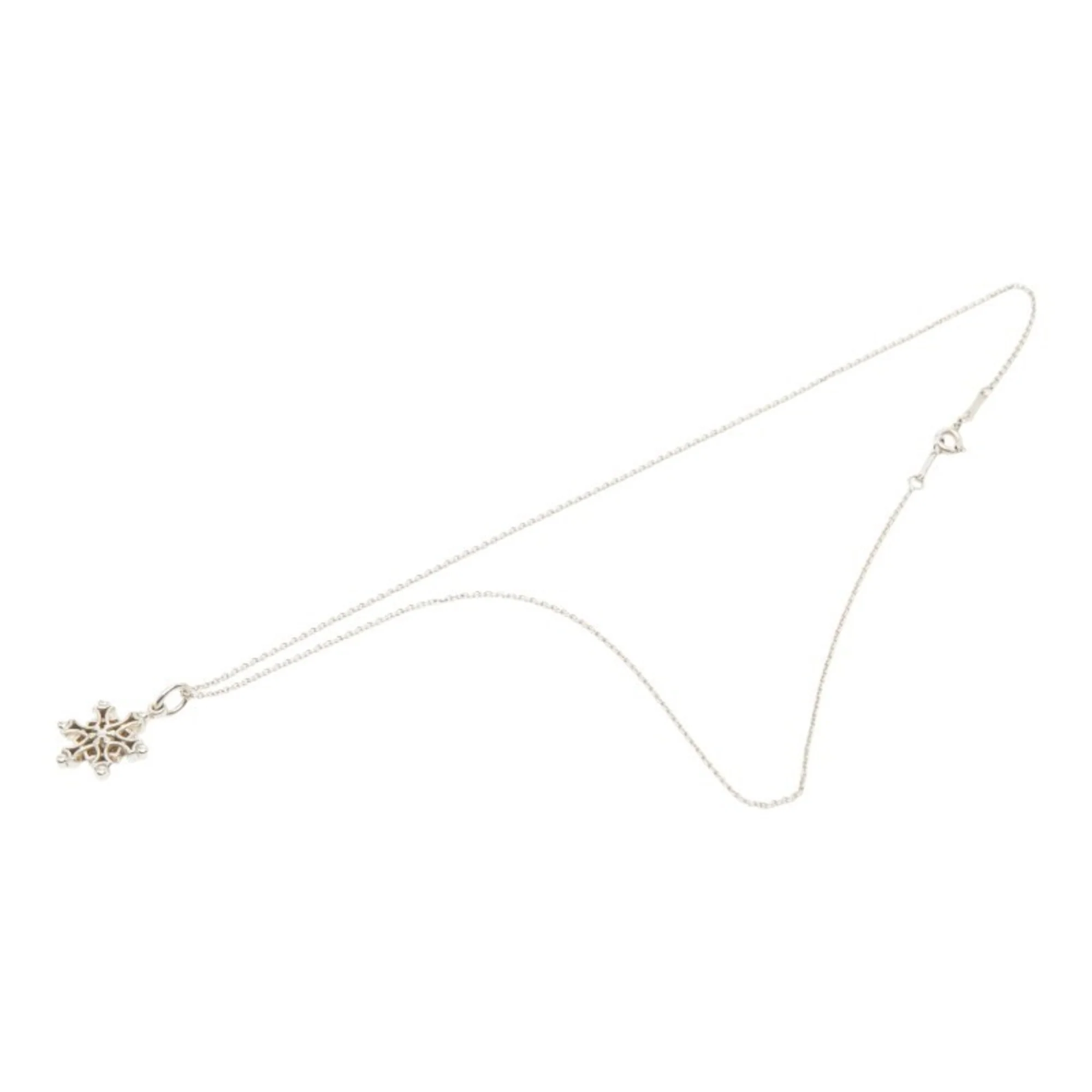 Snowflake Pendant Necklace Sterling Silver - Image 4