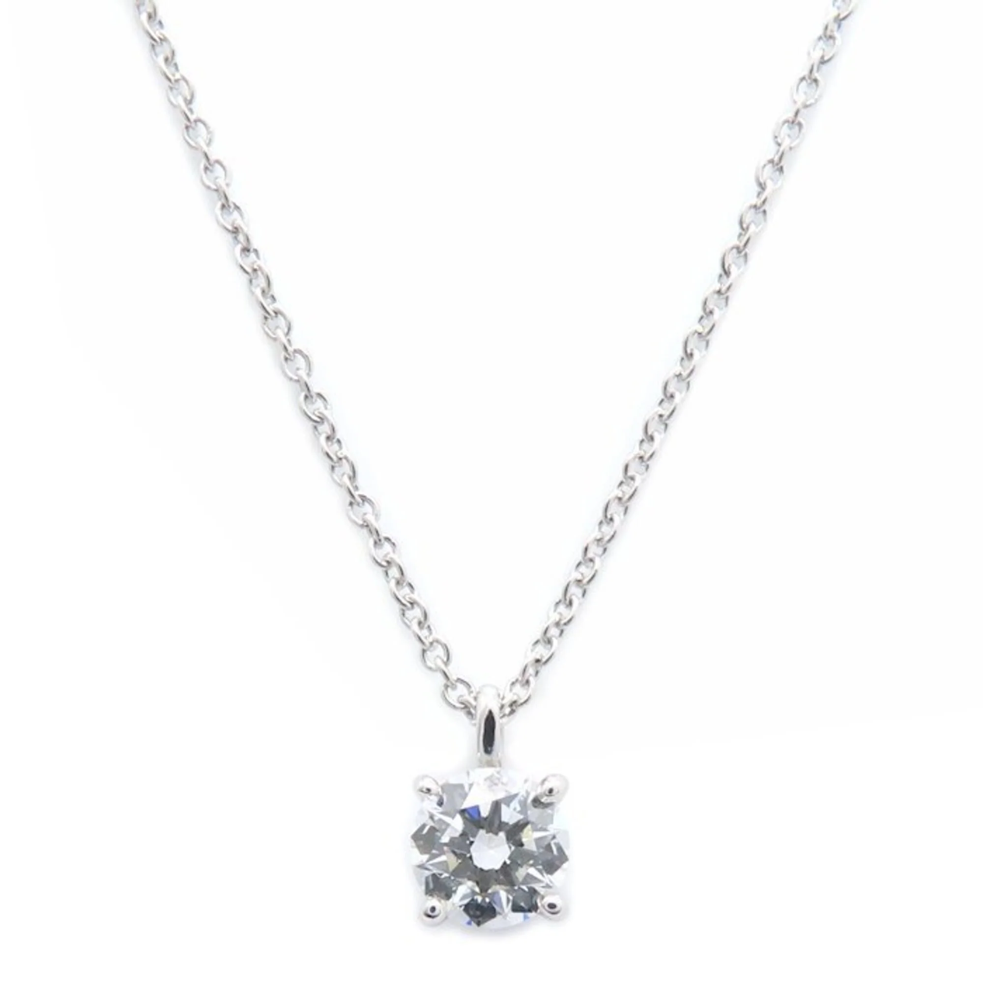 Solitaire Pendant Necklace Platinum with Diamond
