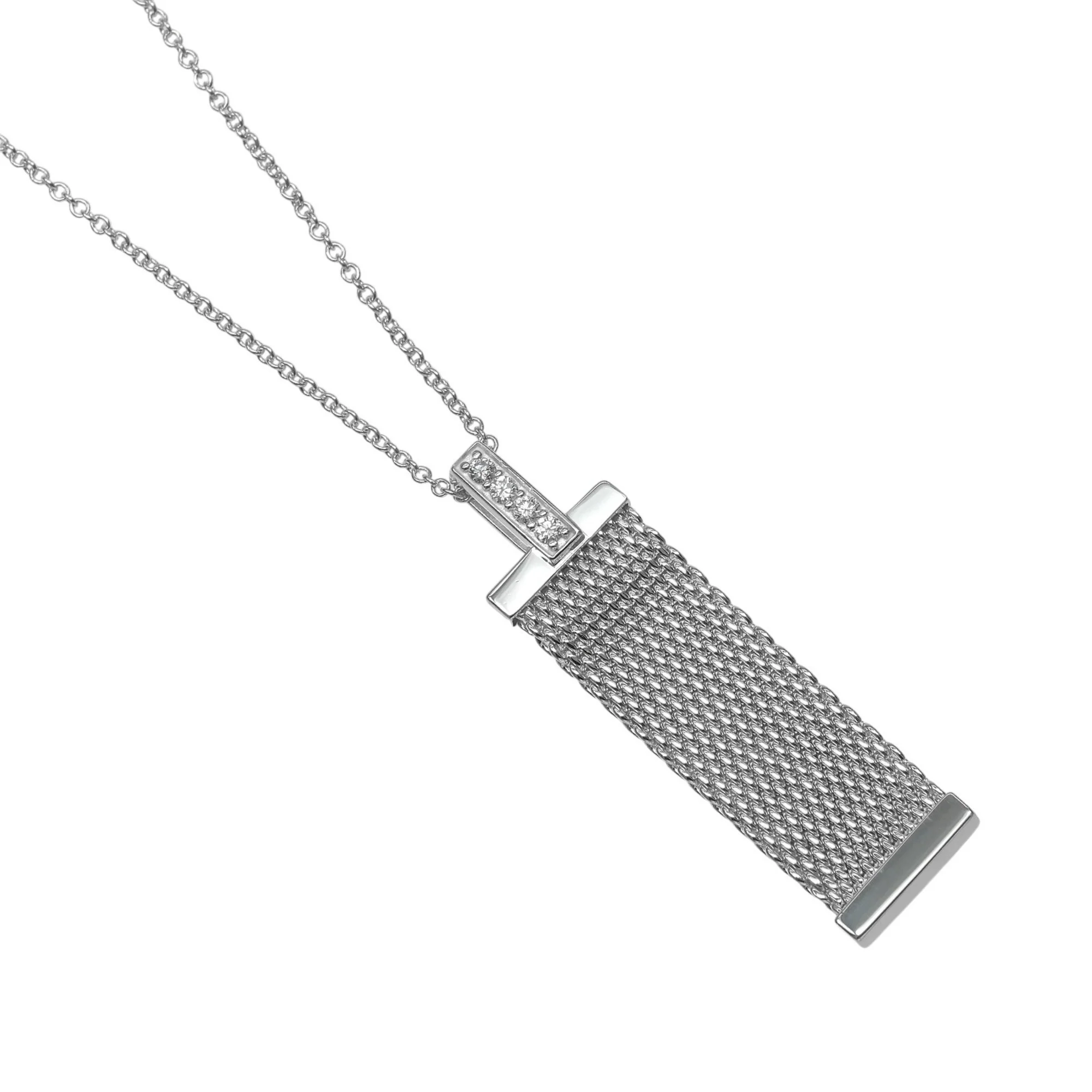 Somerset Pendant Necklace Sterling Silver with Diamond
