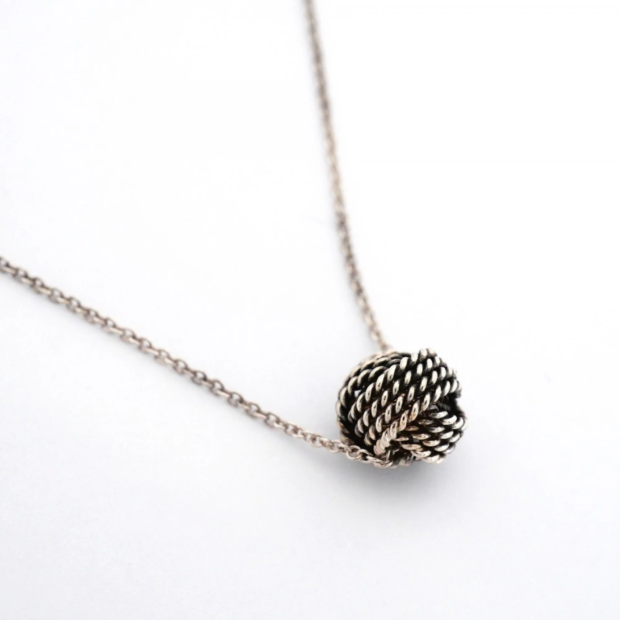 Somerset Twist Knot Pendant Necklace Sterling Silver - Image 2