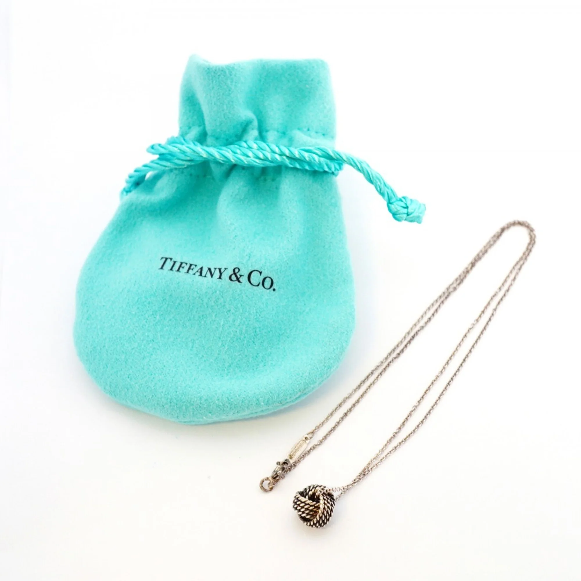 Somerset Twist Knot Pendant Necklace Sterling Silver - Image 7