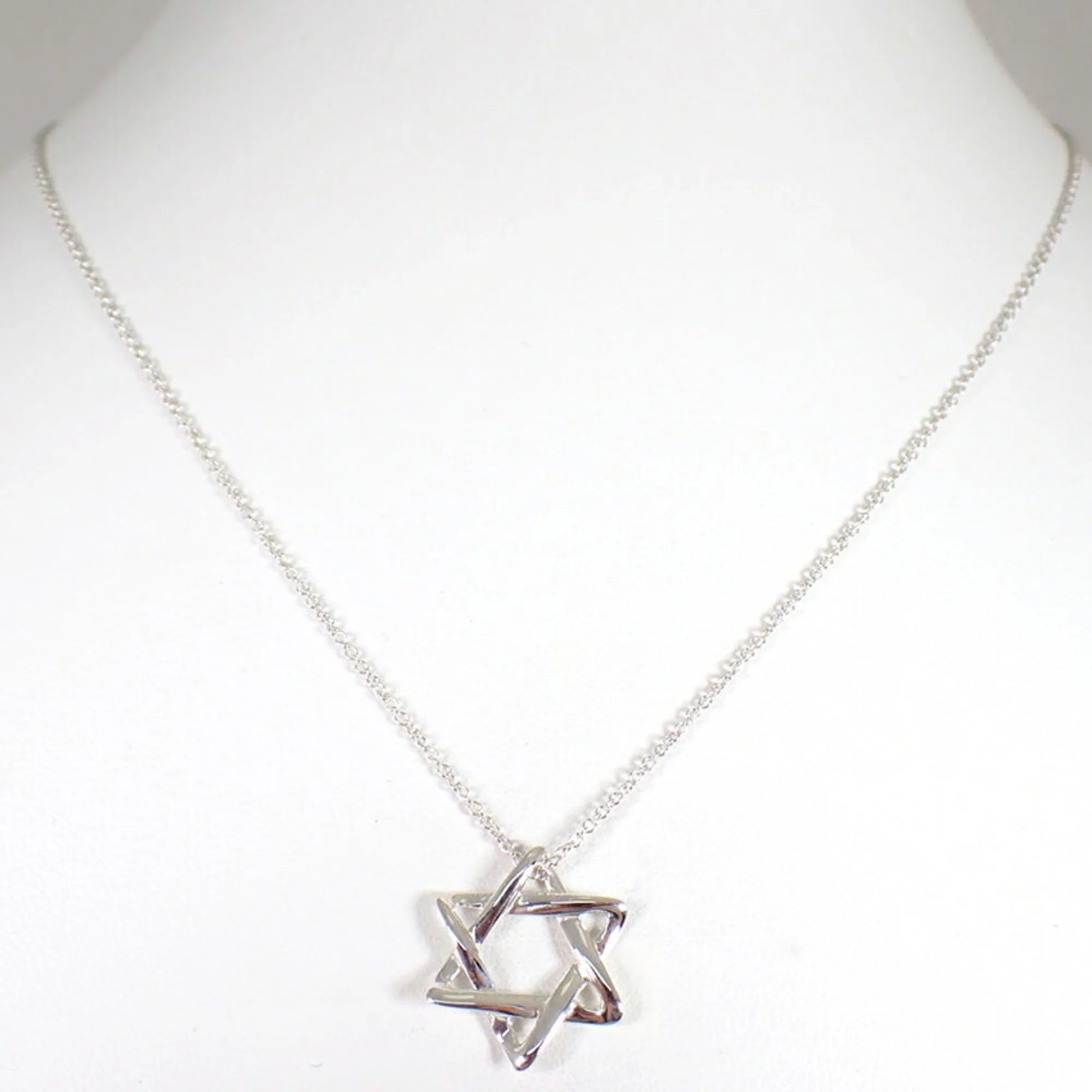 Star Of David Pendant Necklace Sterling Silver - Image 3