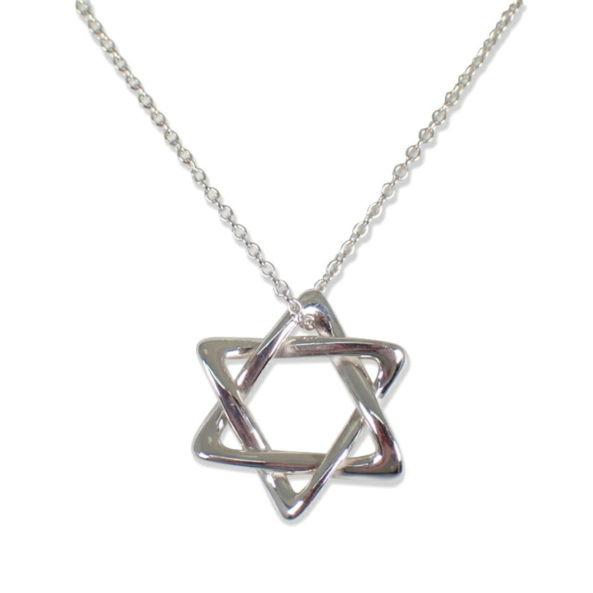 Star Of David Pendant Necklace Sterling Silver - Image 2